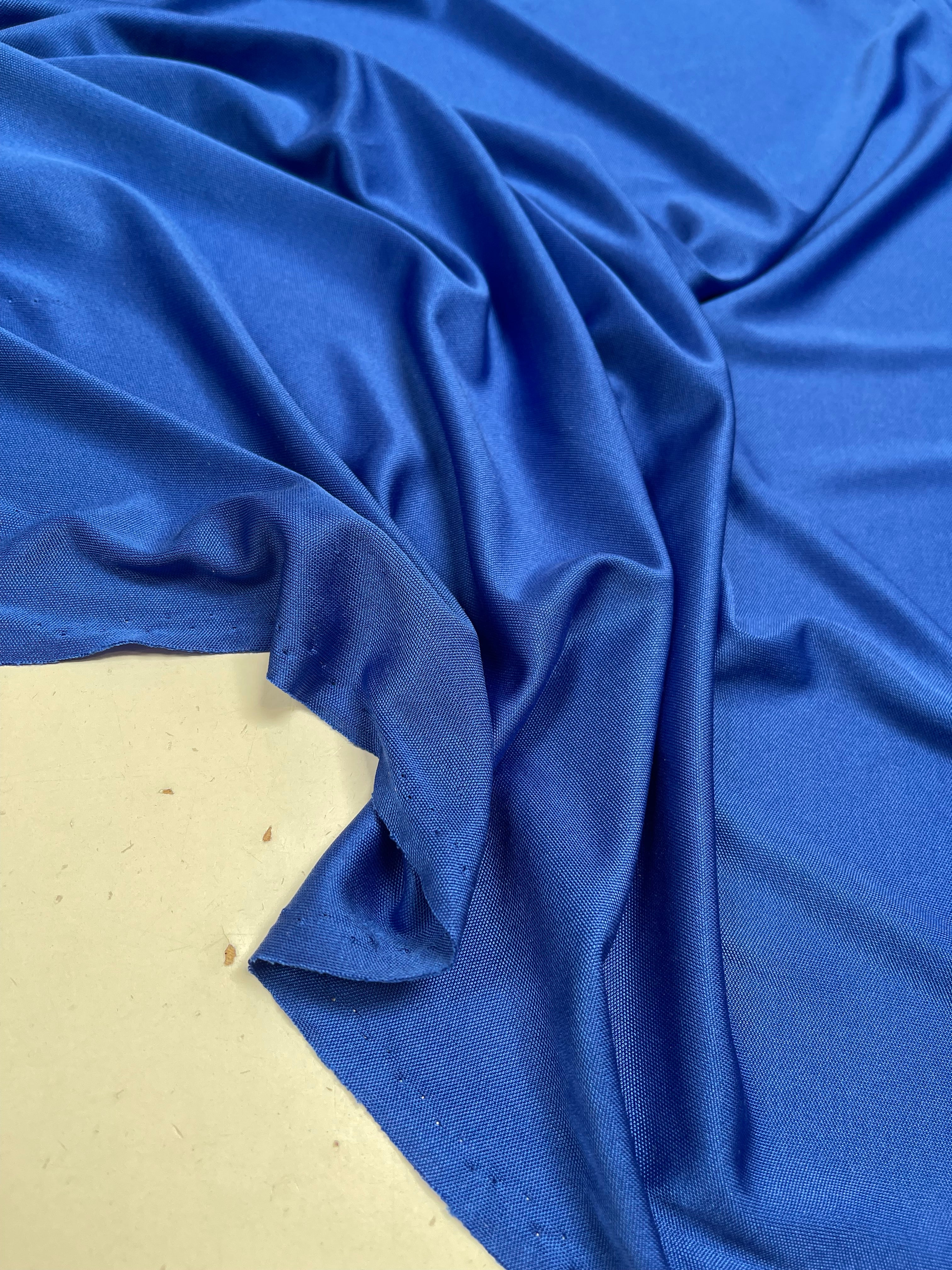 Zijden tricot kobalt blauw