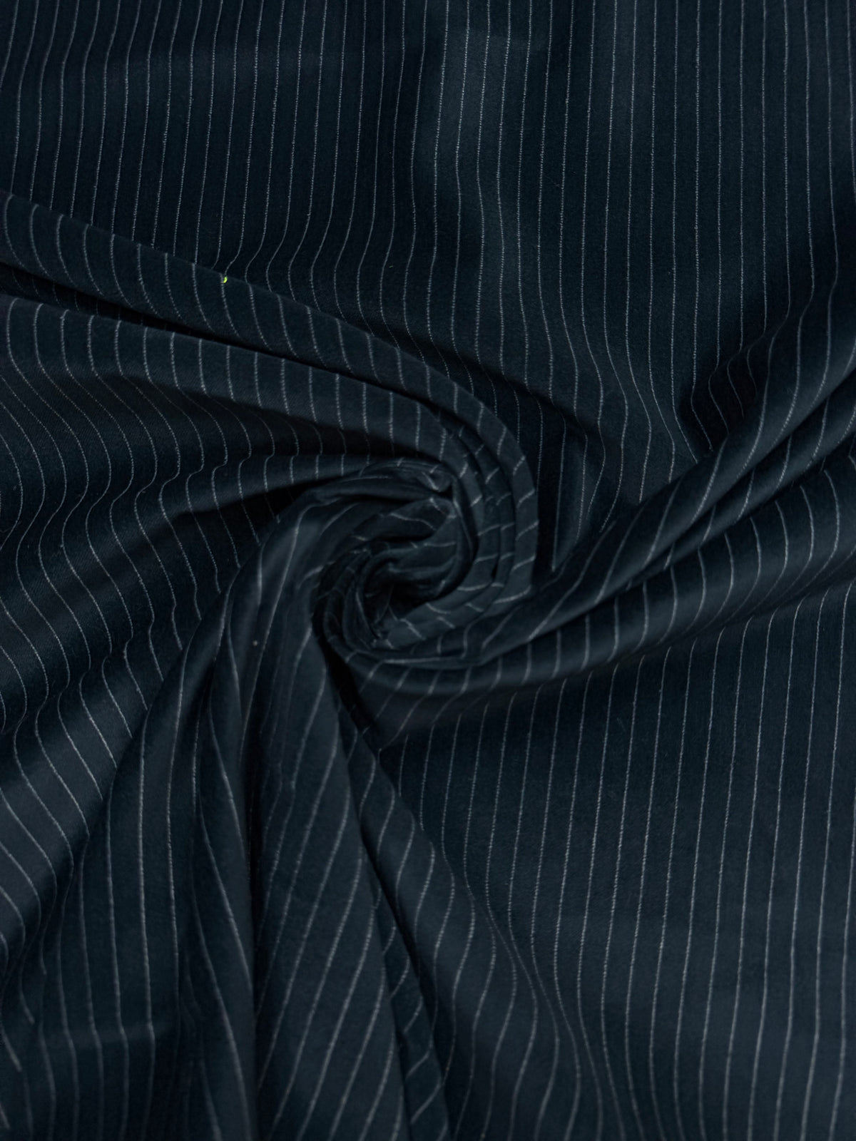 Velours krijtstreep dark teal petrol