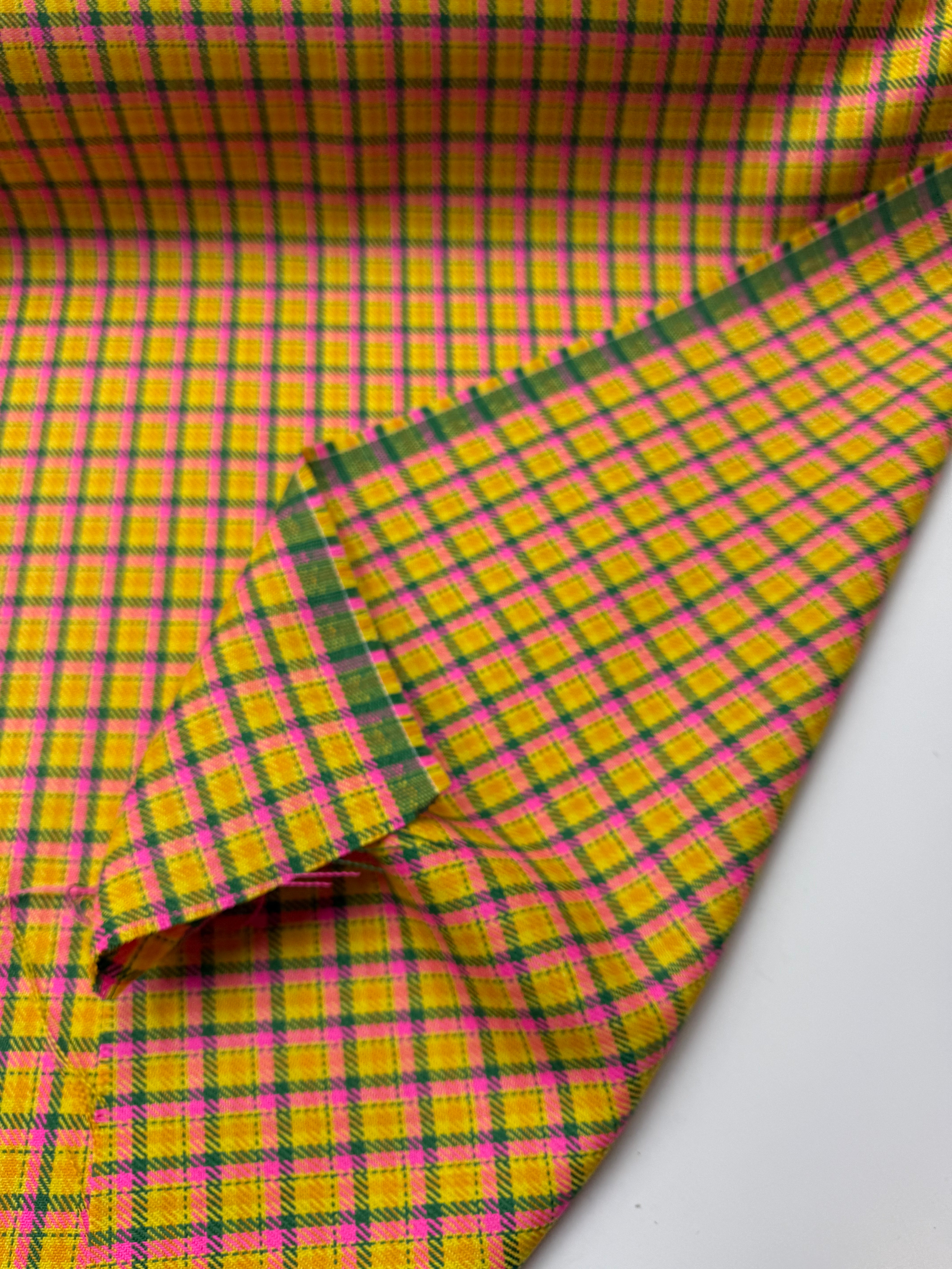 Wool plaid in bright colors