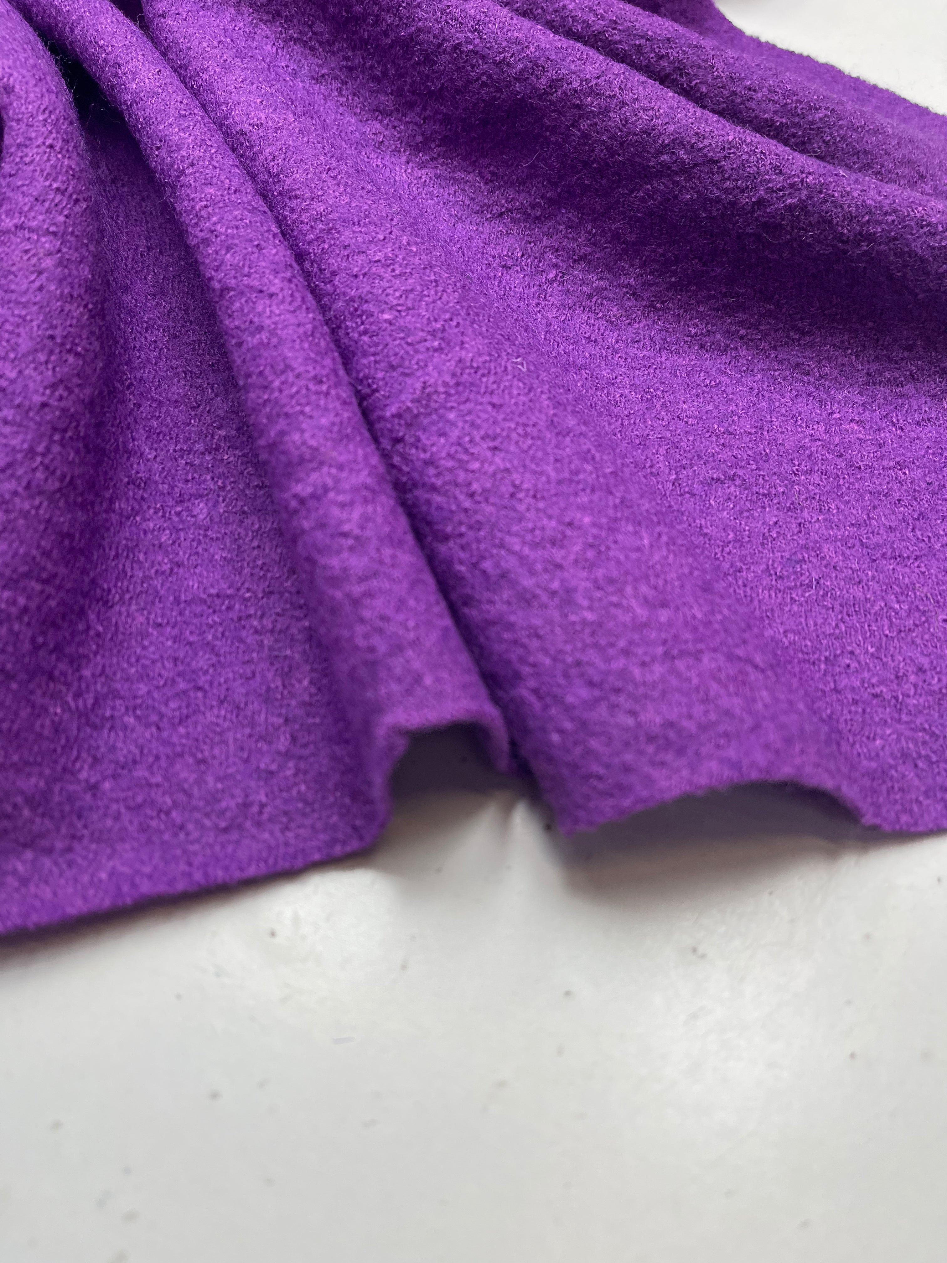 Gekookte wol / viscose paars