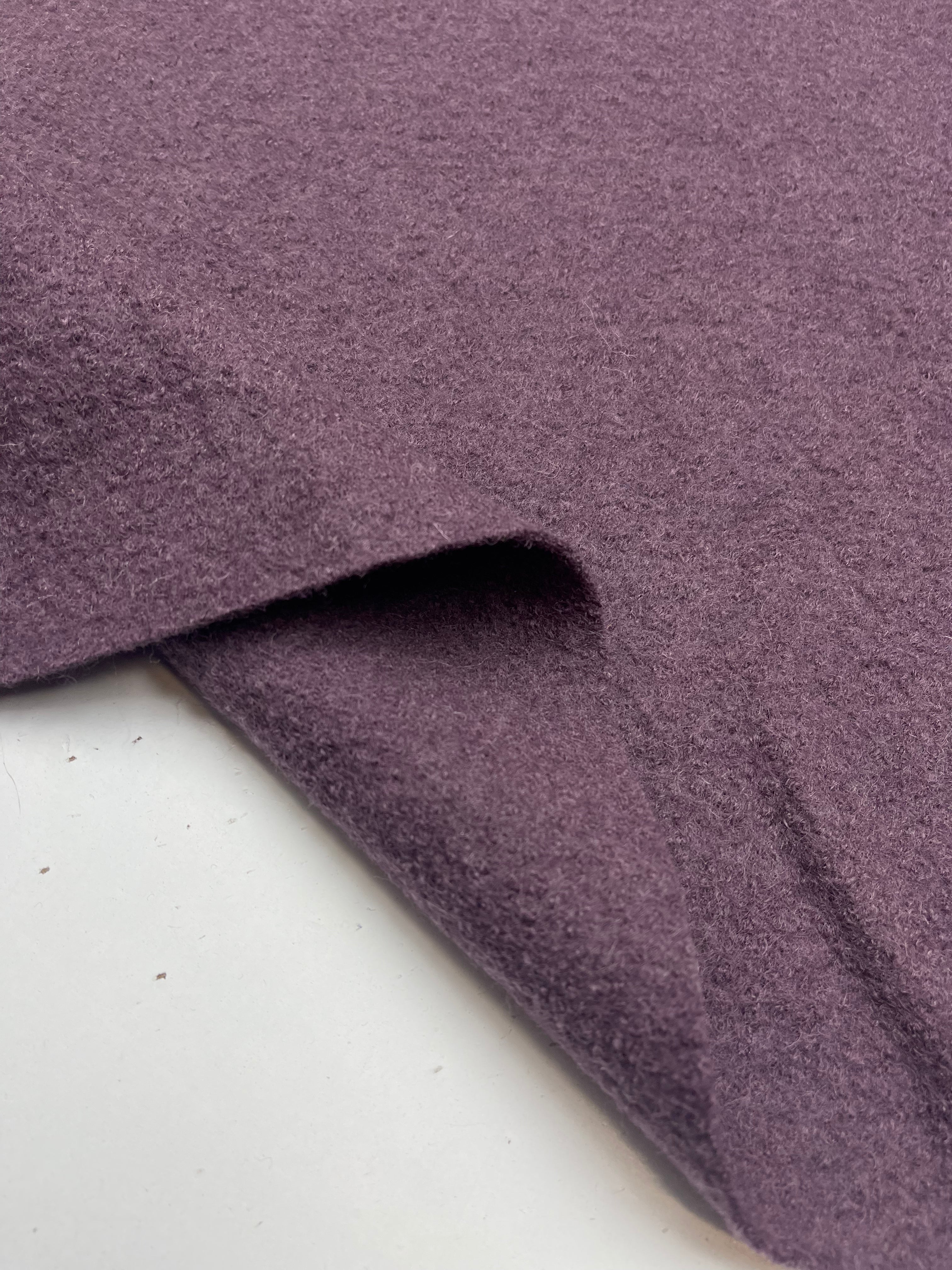 Boiled wool taupe purple