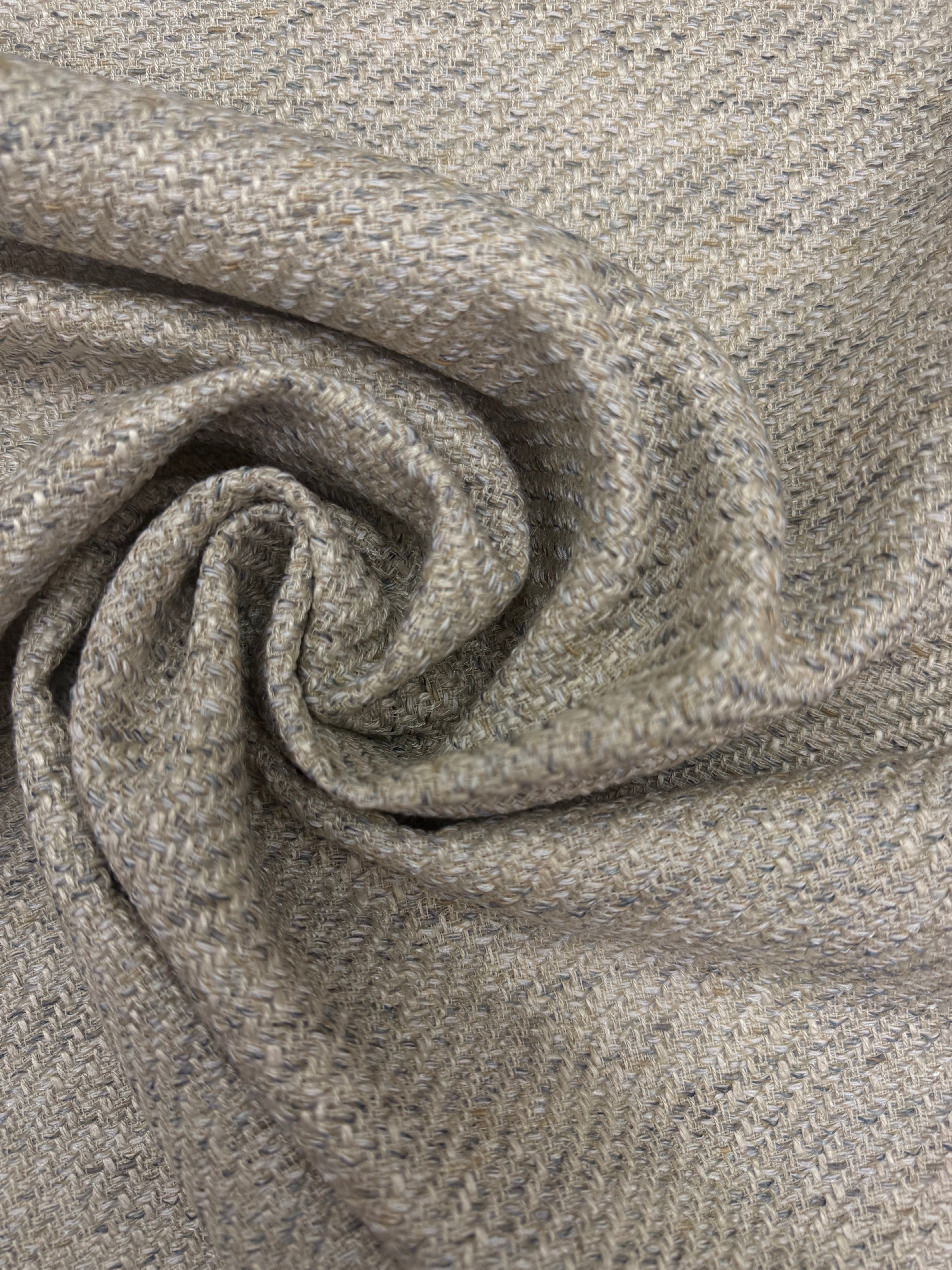 Bouclé cotton blue green cream