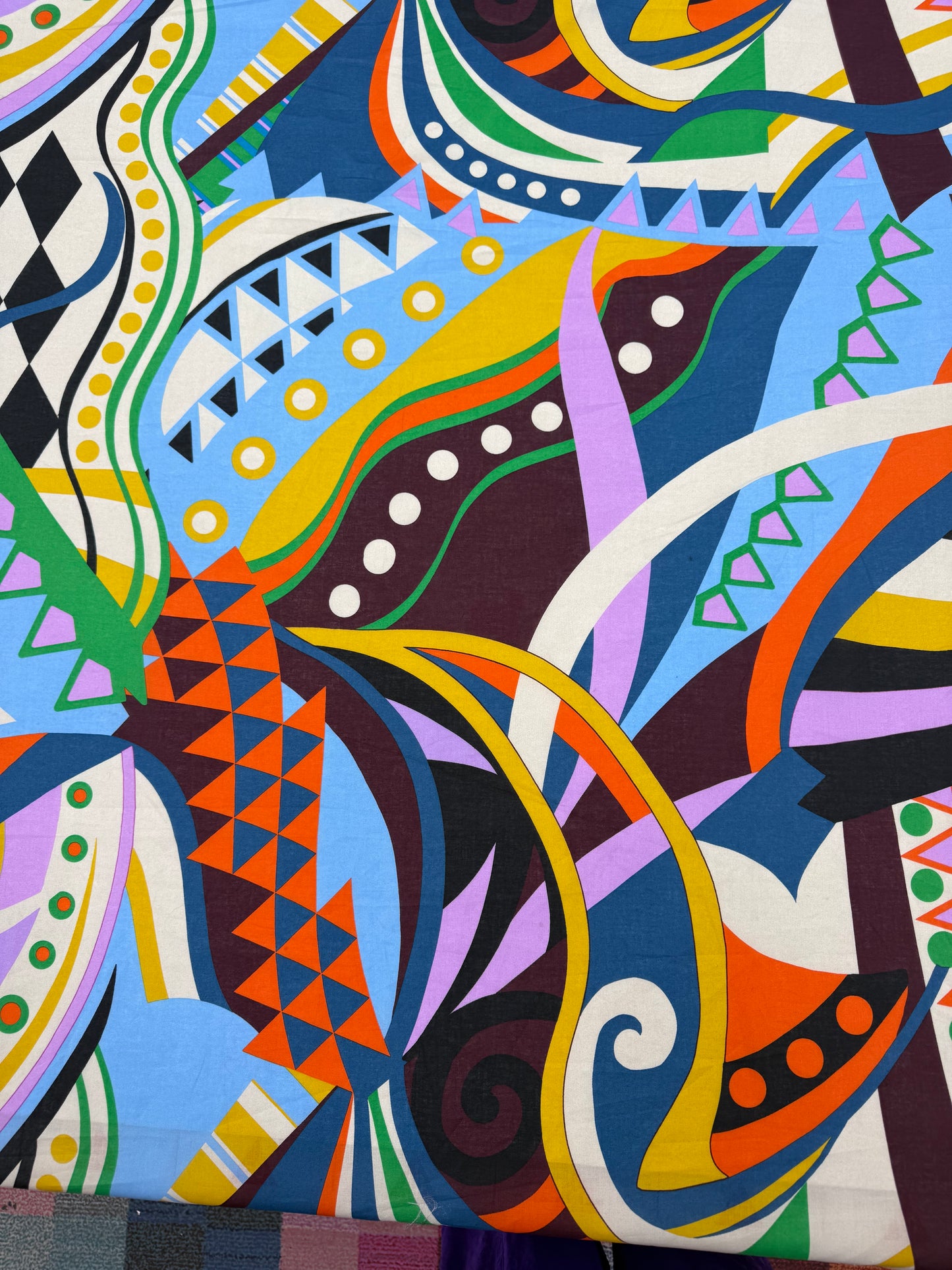 Batist Cotton met grote grafische print