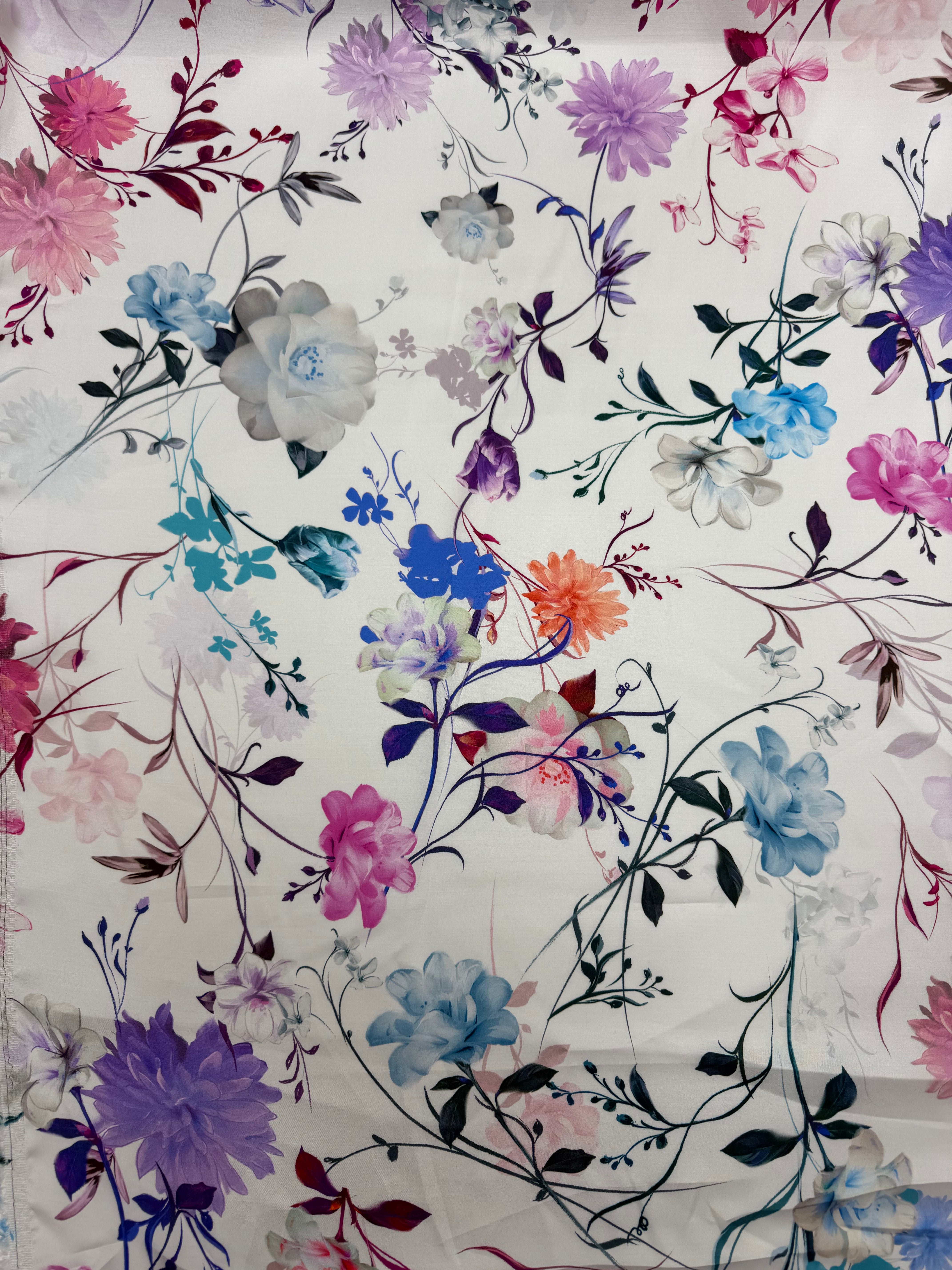 Viscose satijn binding klassieke bloem