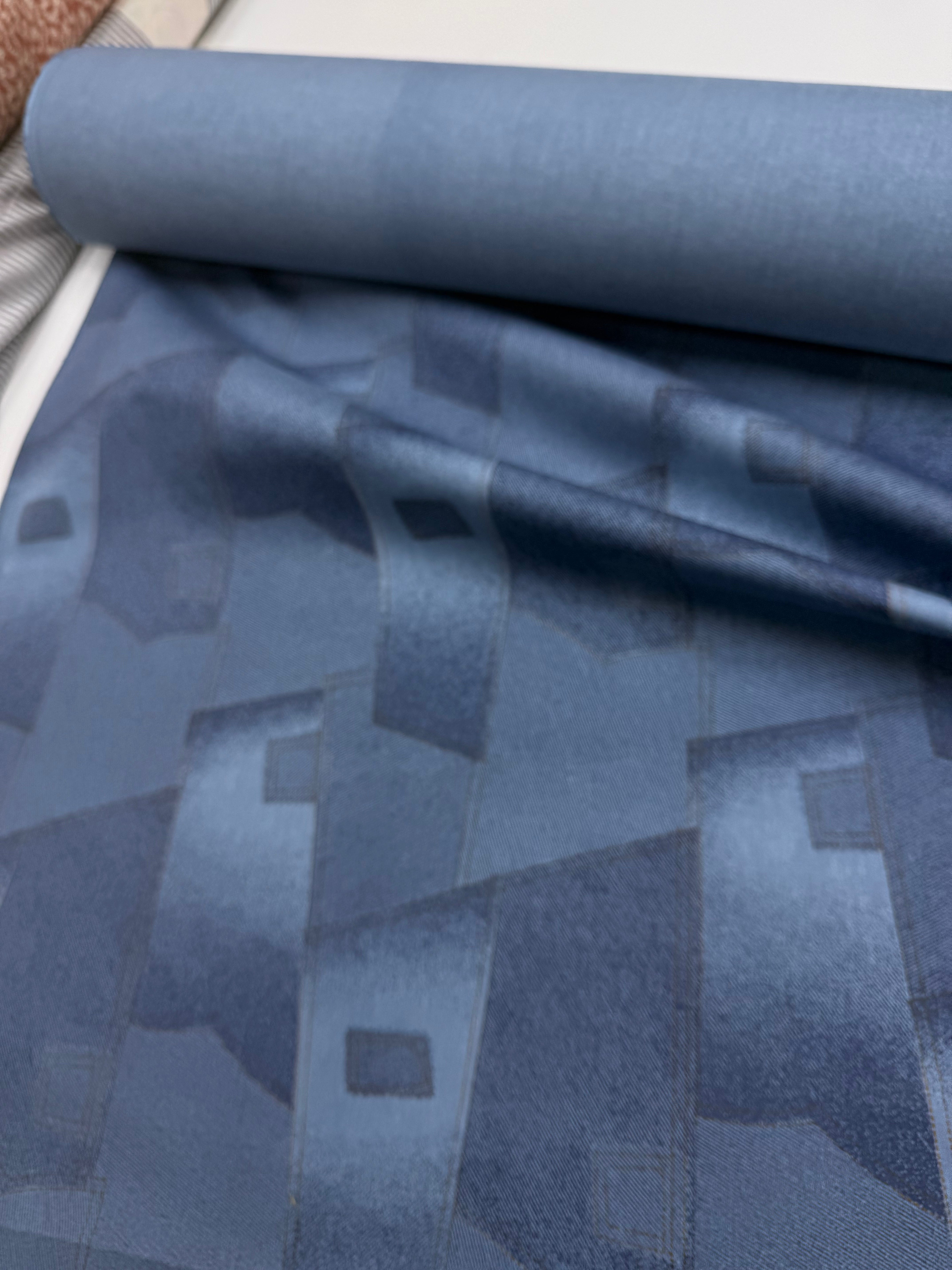 Abstract denim print.