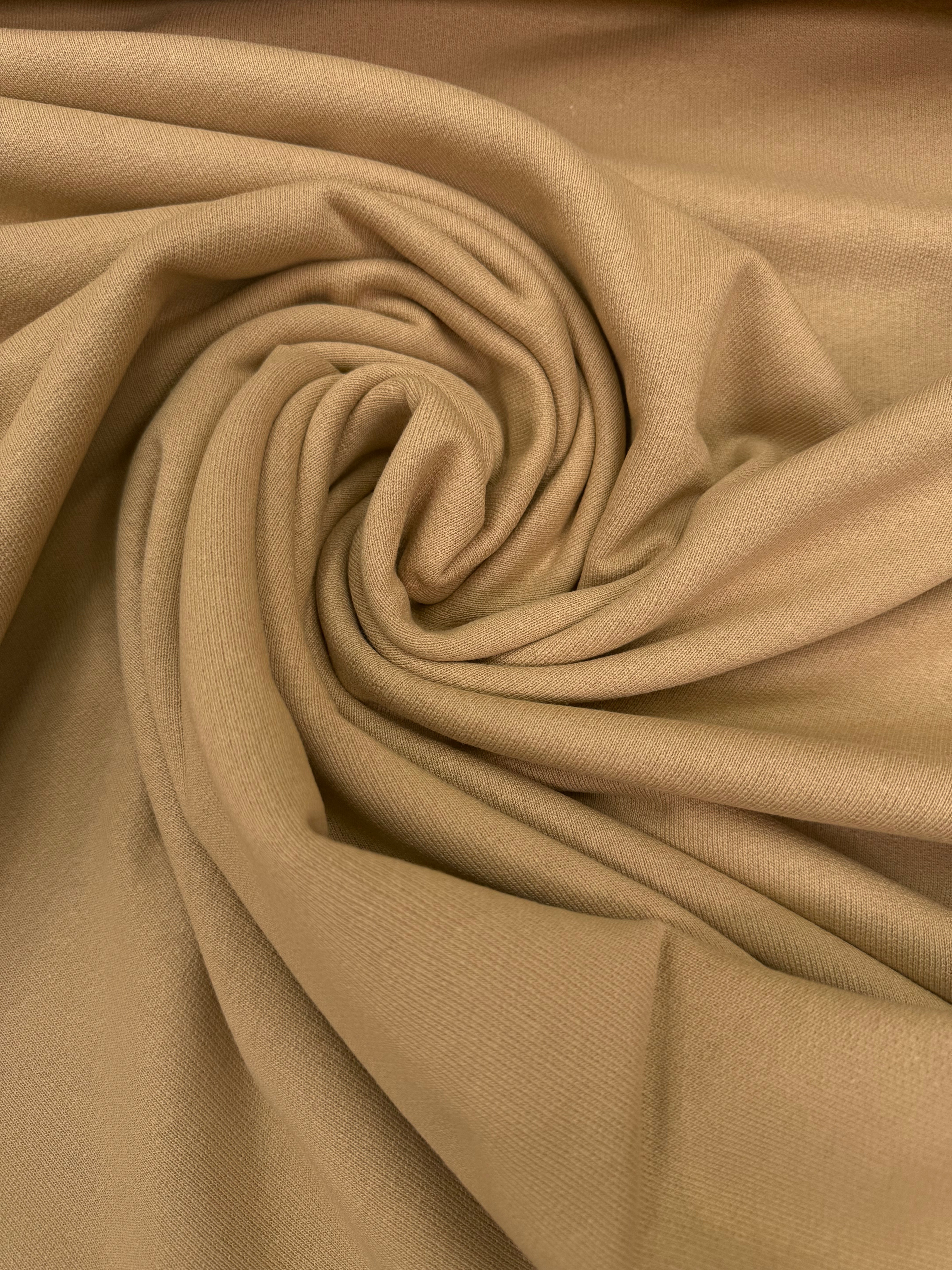 French Terry bio katoen beige