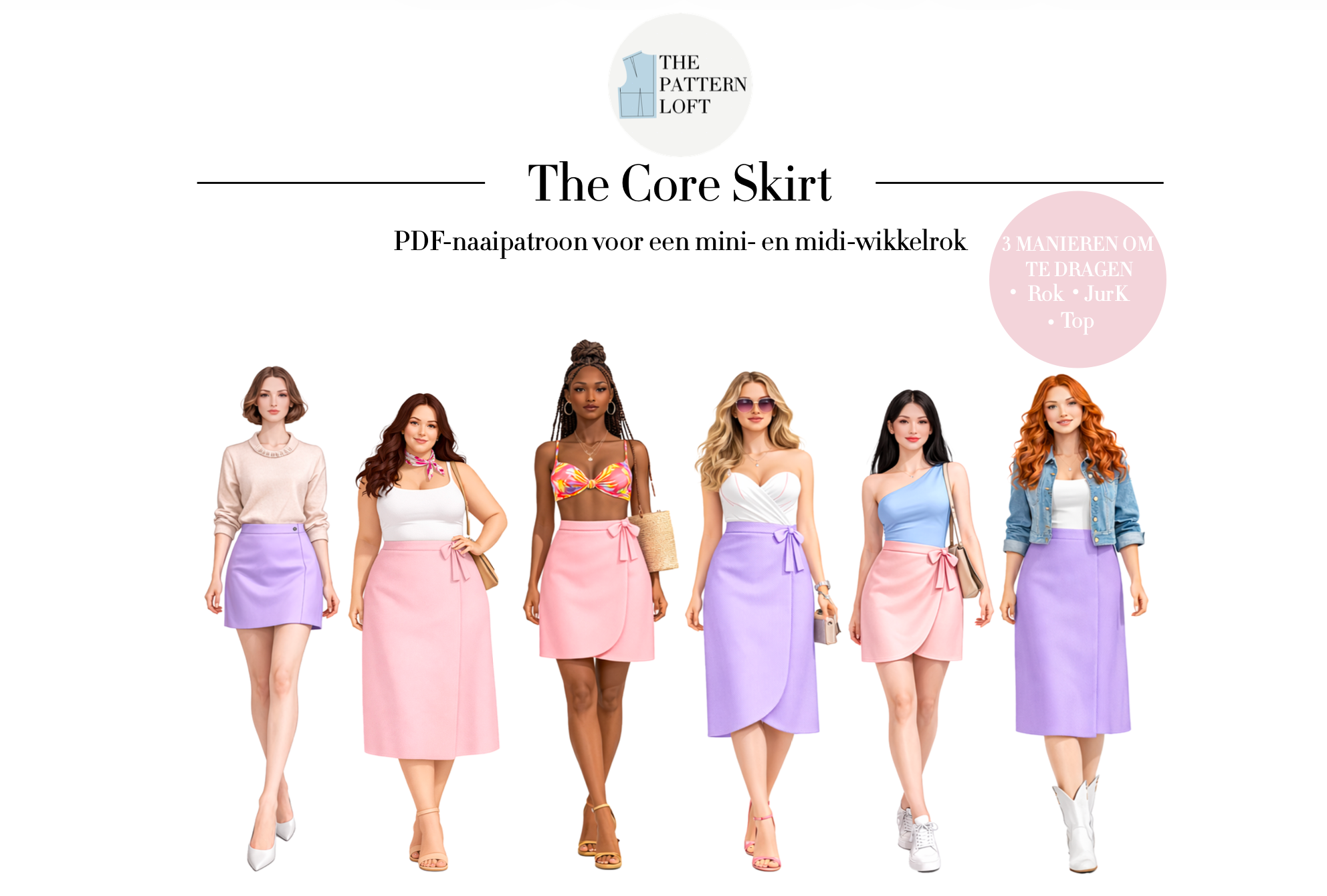 Patroon The Core Skirt / Wikkelrok