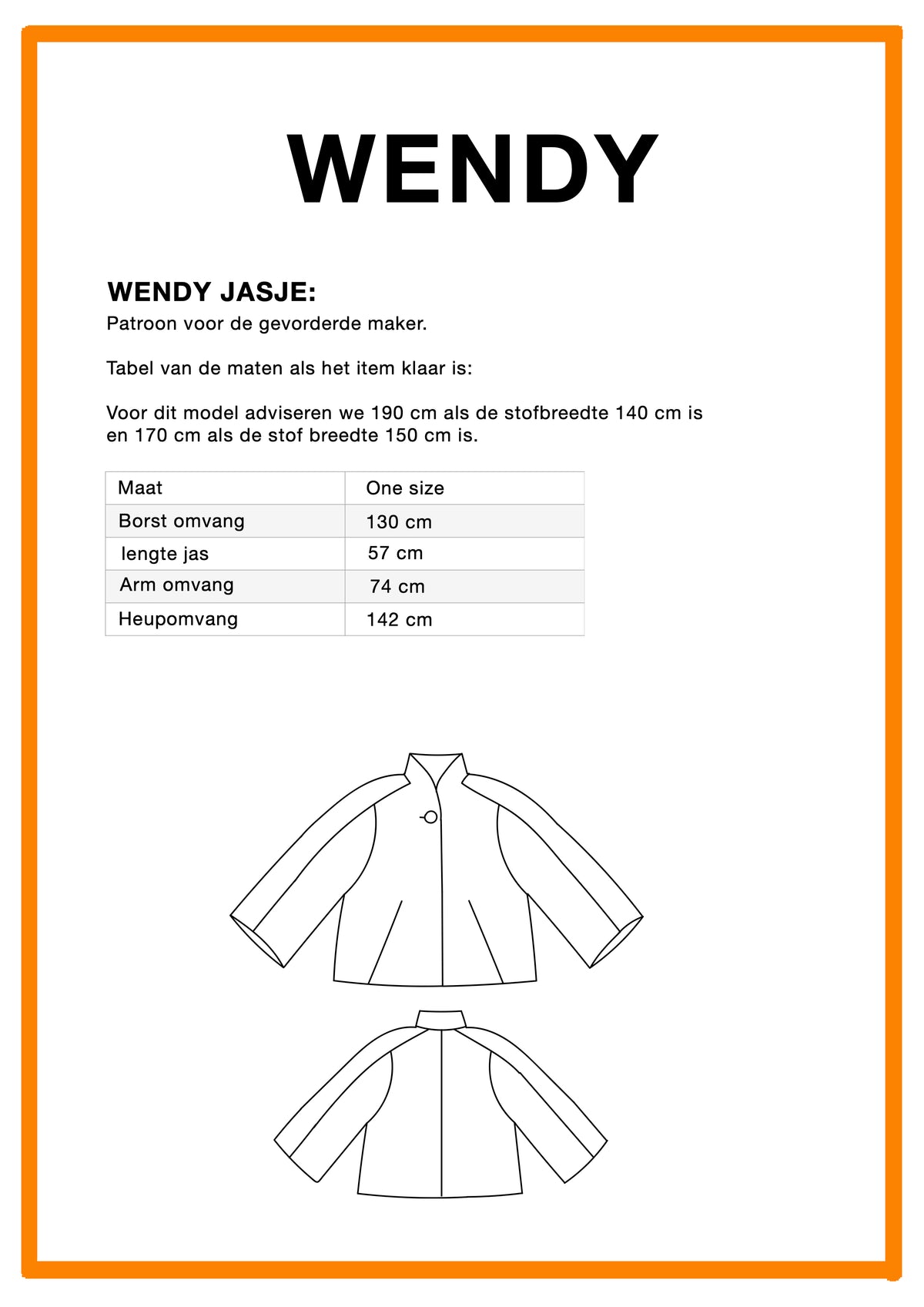 Pattern Wendy printed version