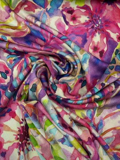 Zijden jersey ss2026 floral water print