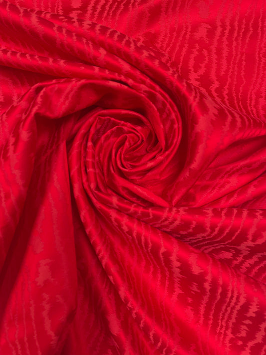 Jacquard Moiré red