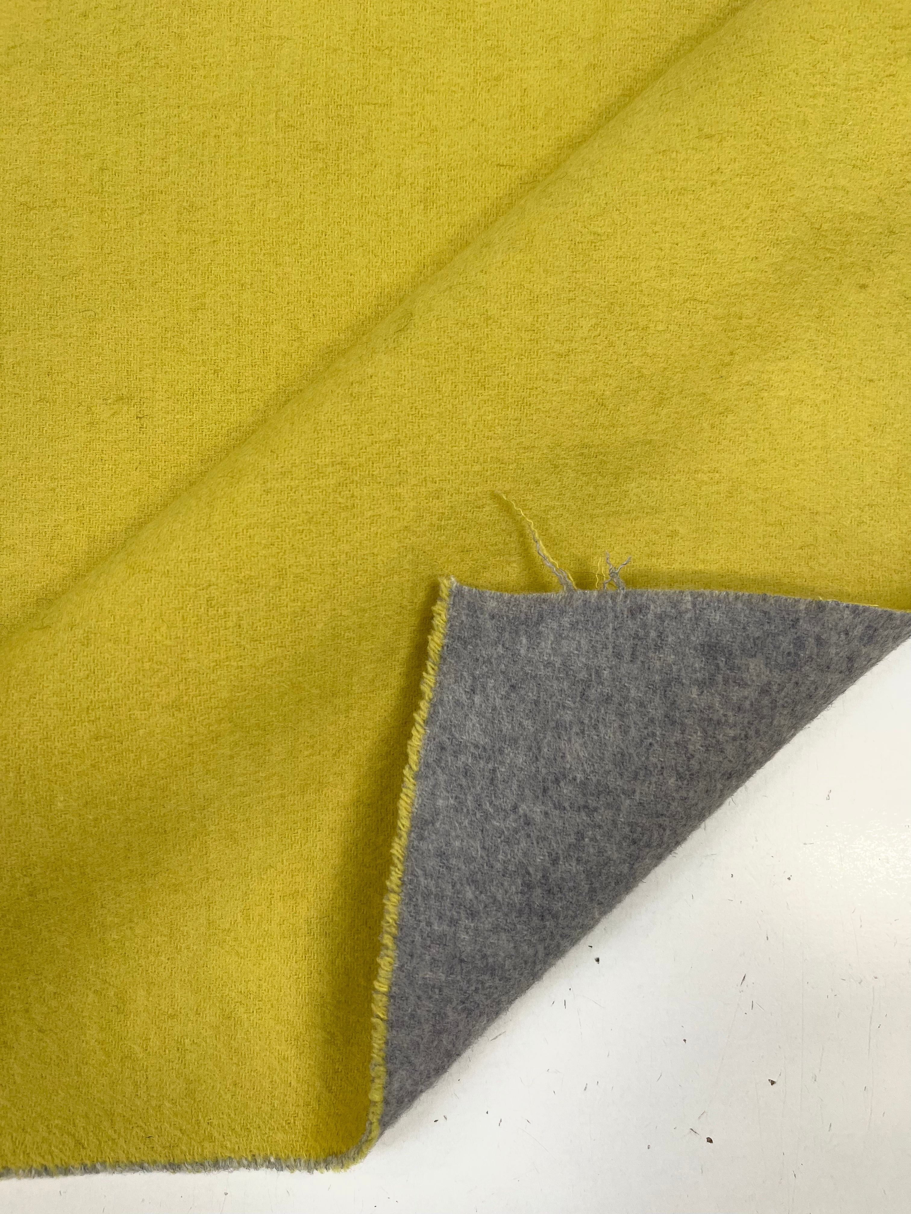 Splitable double face wool cashmere wool yellow/ grey melee
