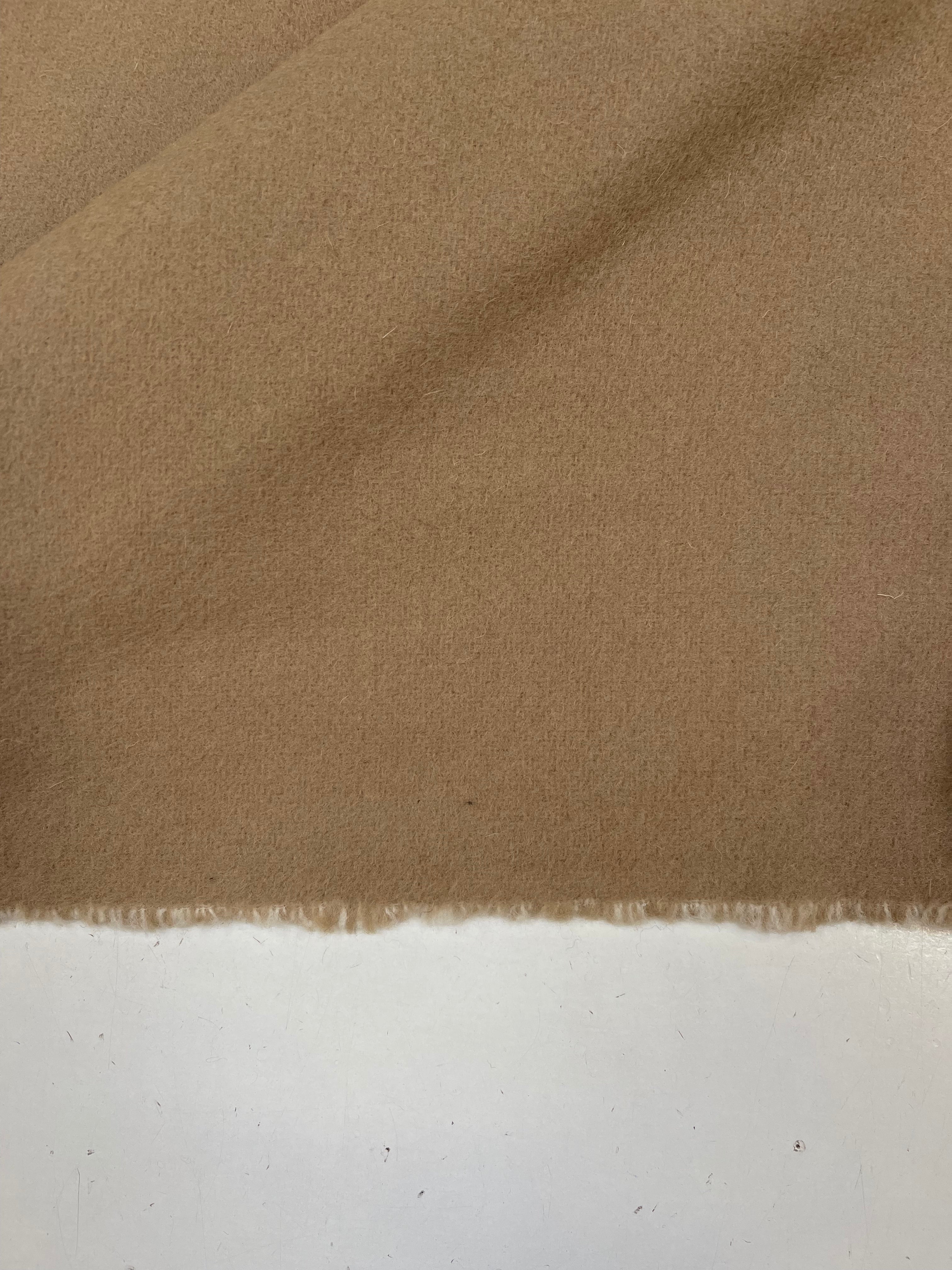 Splitable double-faced wool camel/off-white