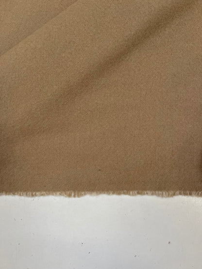 Splitable double face wool camel/ off white