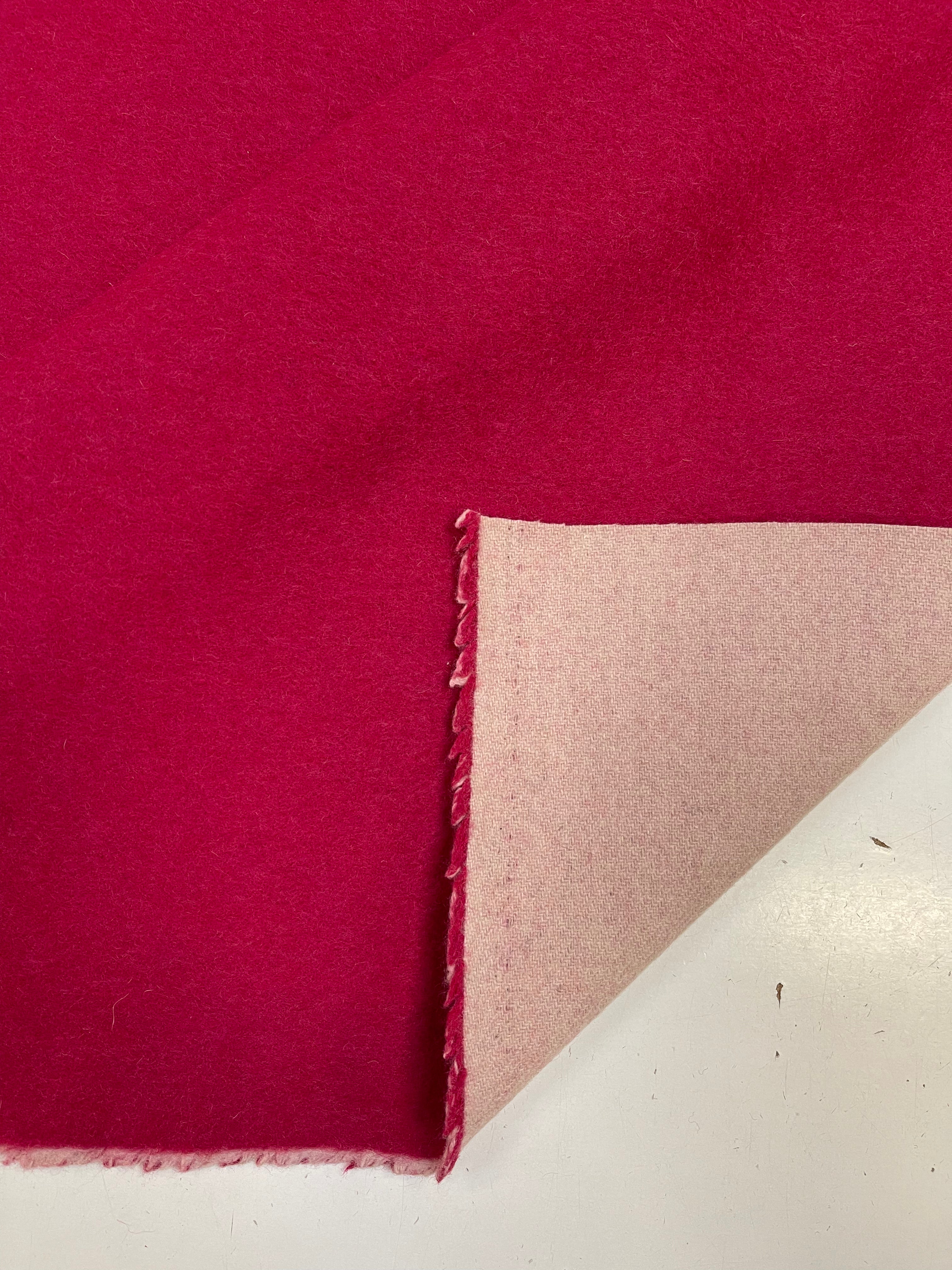 Splitable double face wool magenta/ soft pink