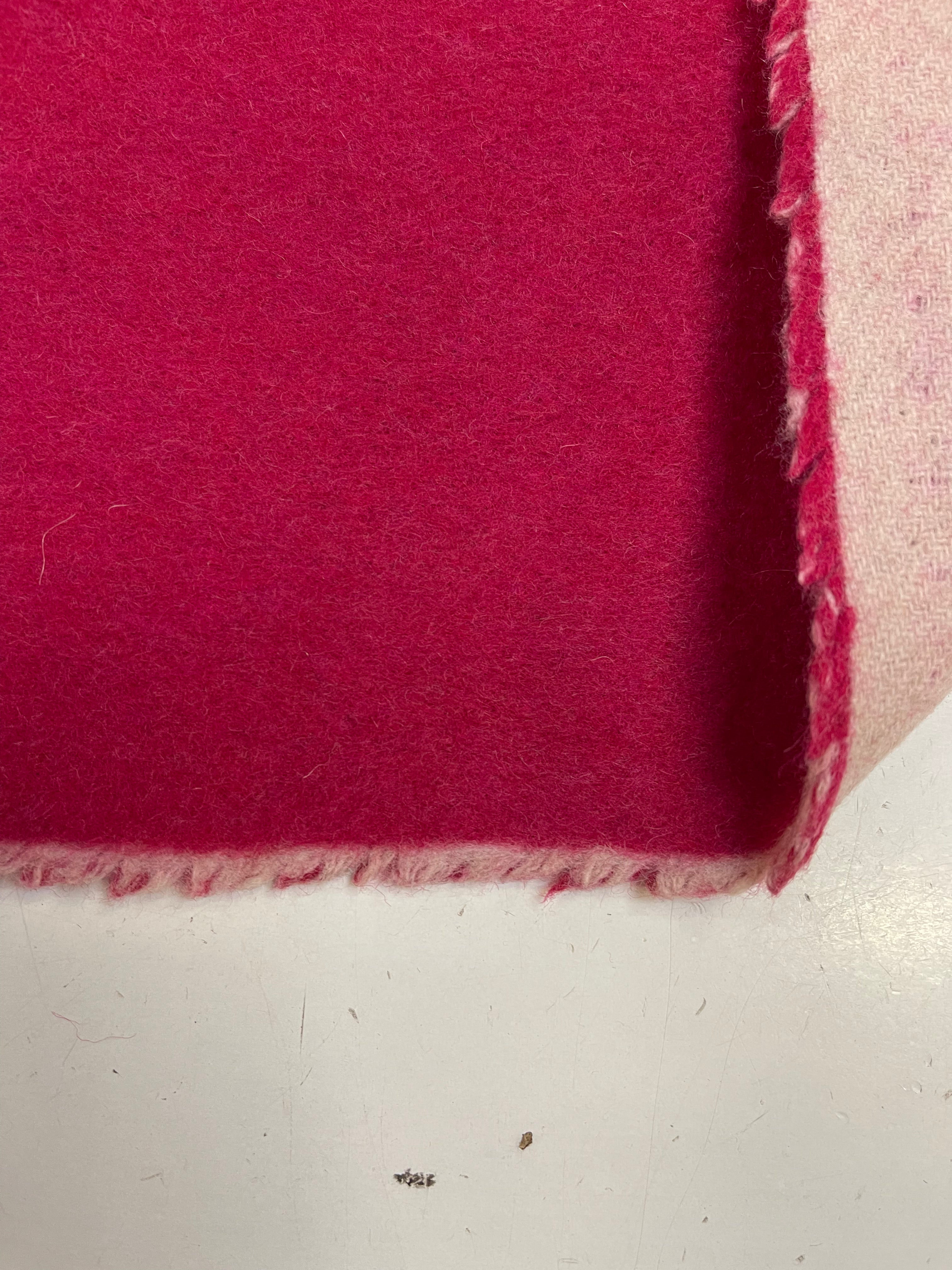 Splitable double face wool magenta/ soft pink