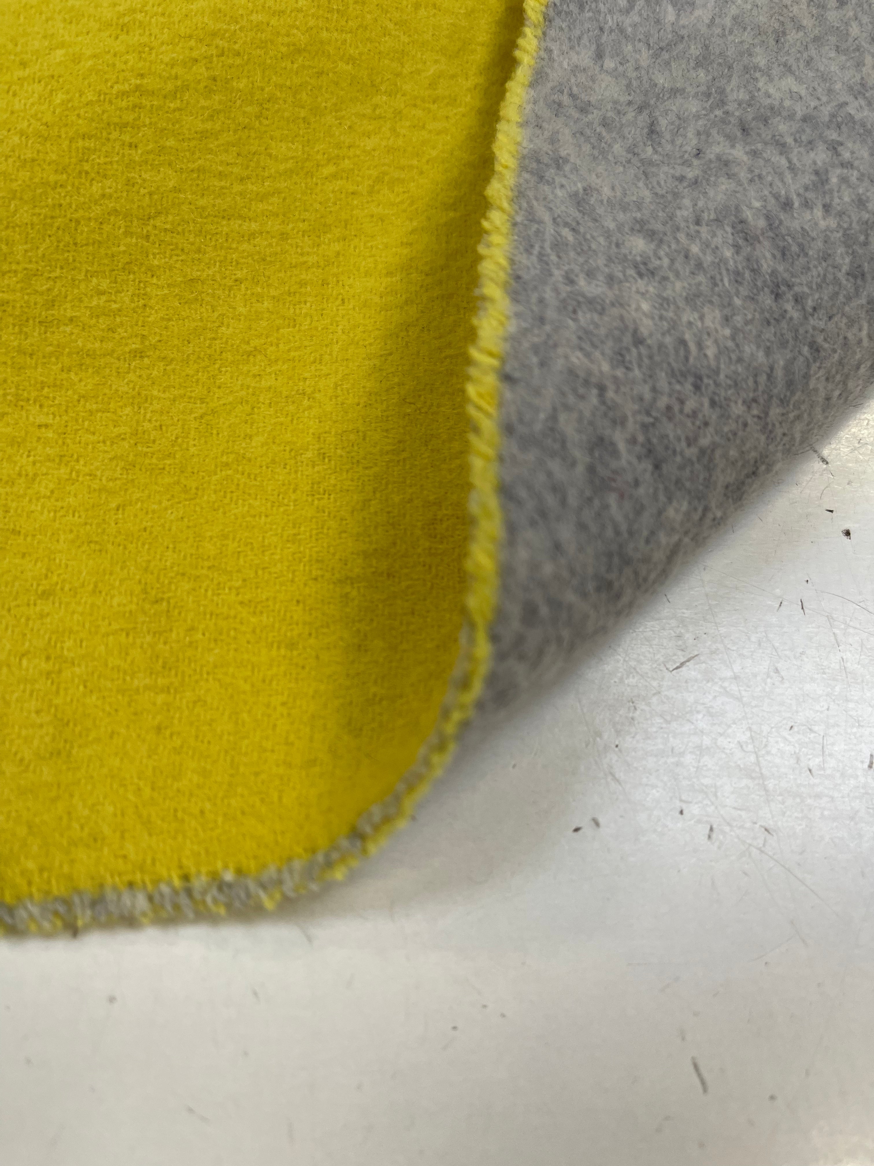 Splitable double face wool cashmere wool yellow/ gray melee