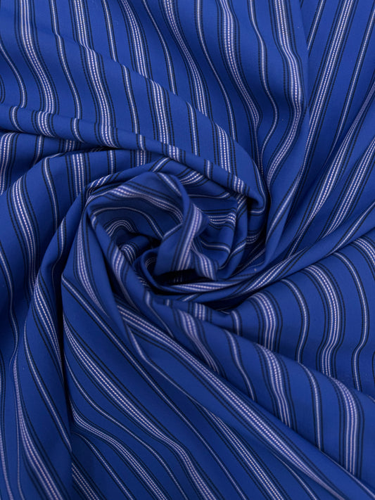 Striped travel euro jersey cobalt blue