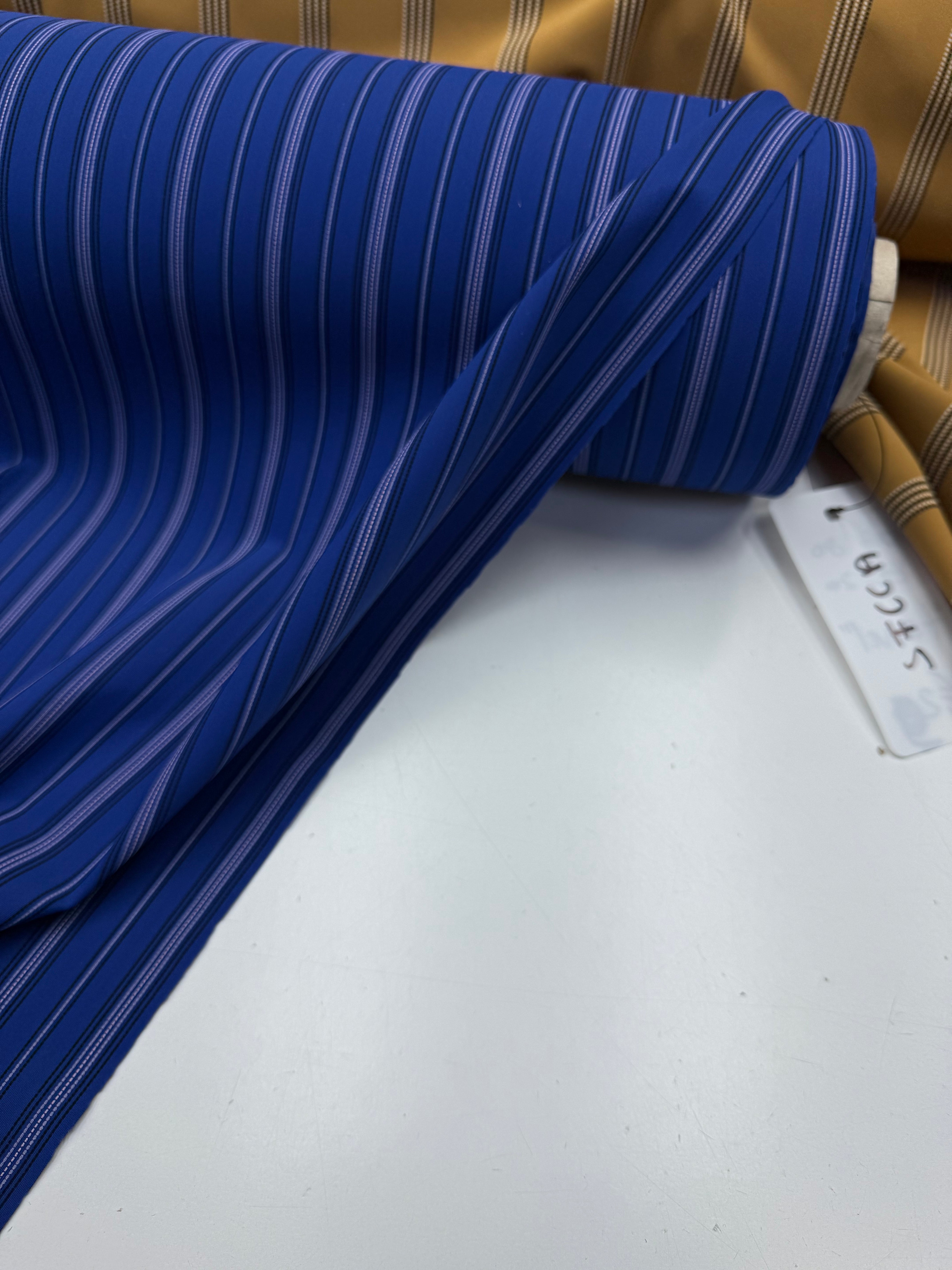 Striped travel euro jersey cobalt blue