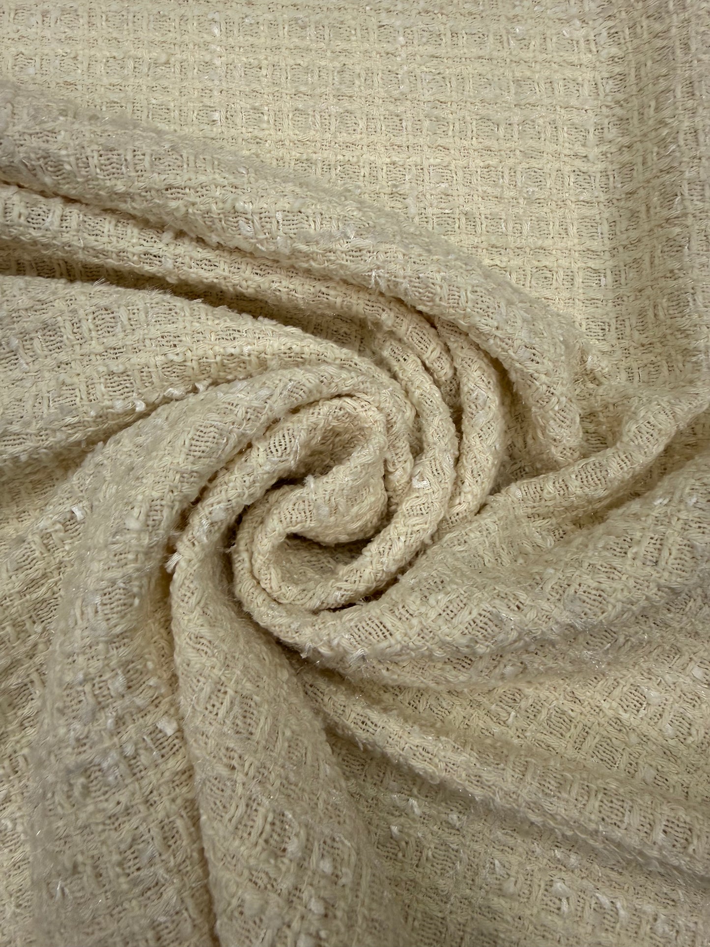 Boucle katoen crème