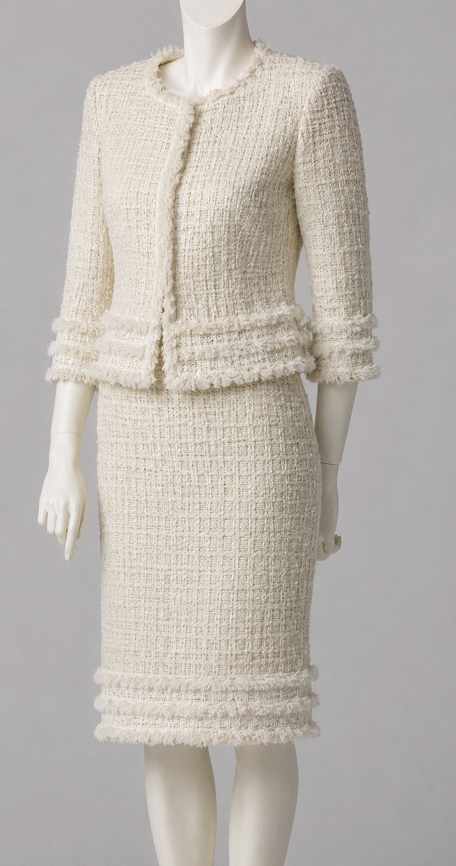 Boucle katoen crème
