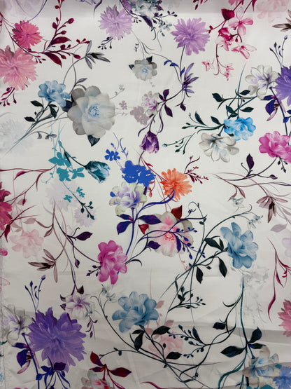 Viscose satijn binding klassieke bloem
