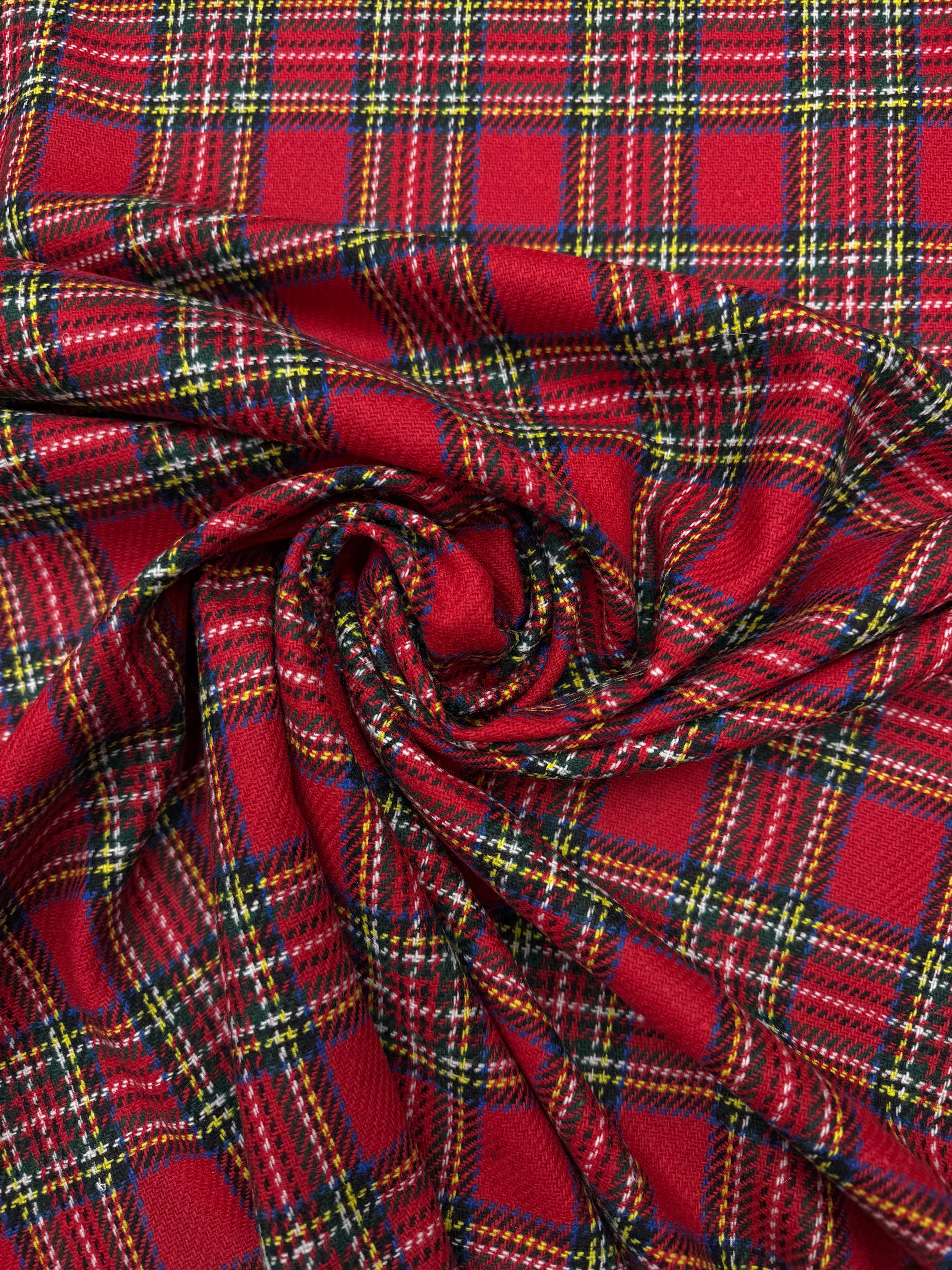 Wool check red classic