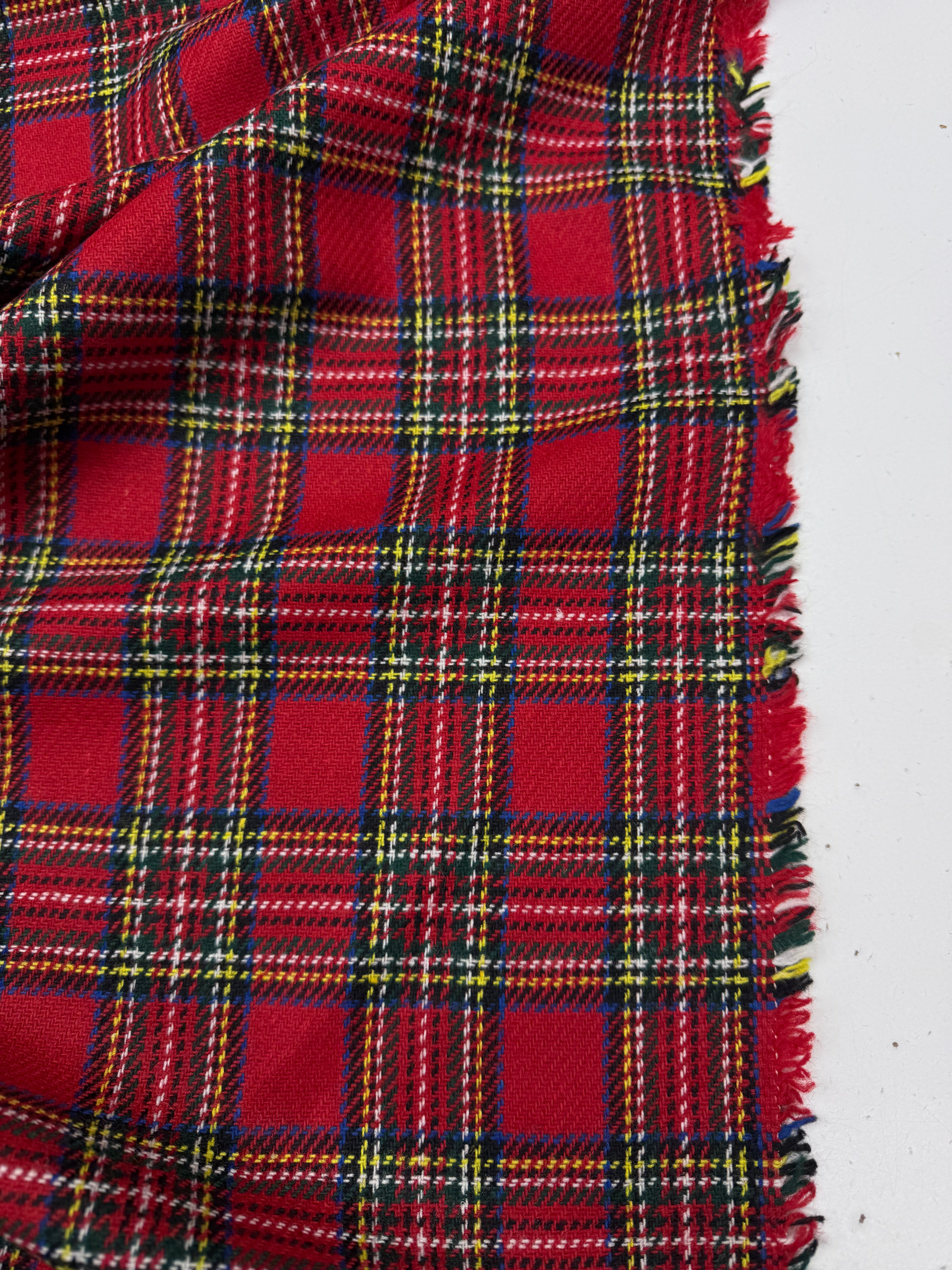 Wool check red classic