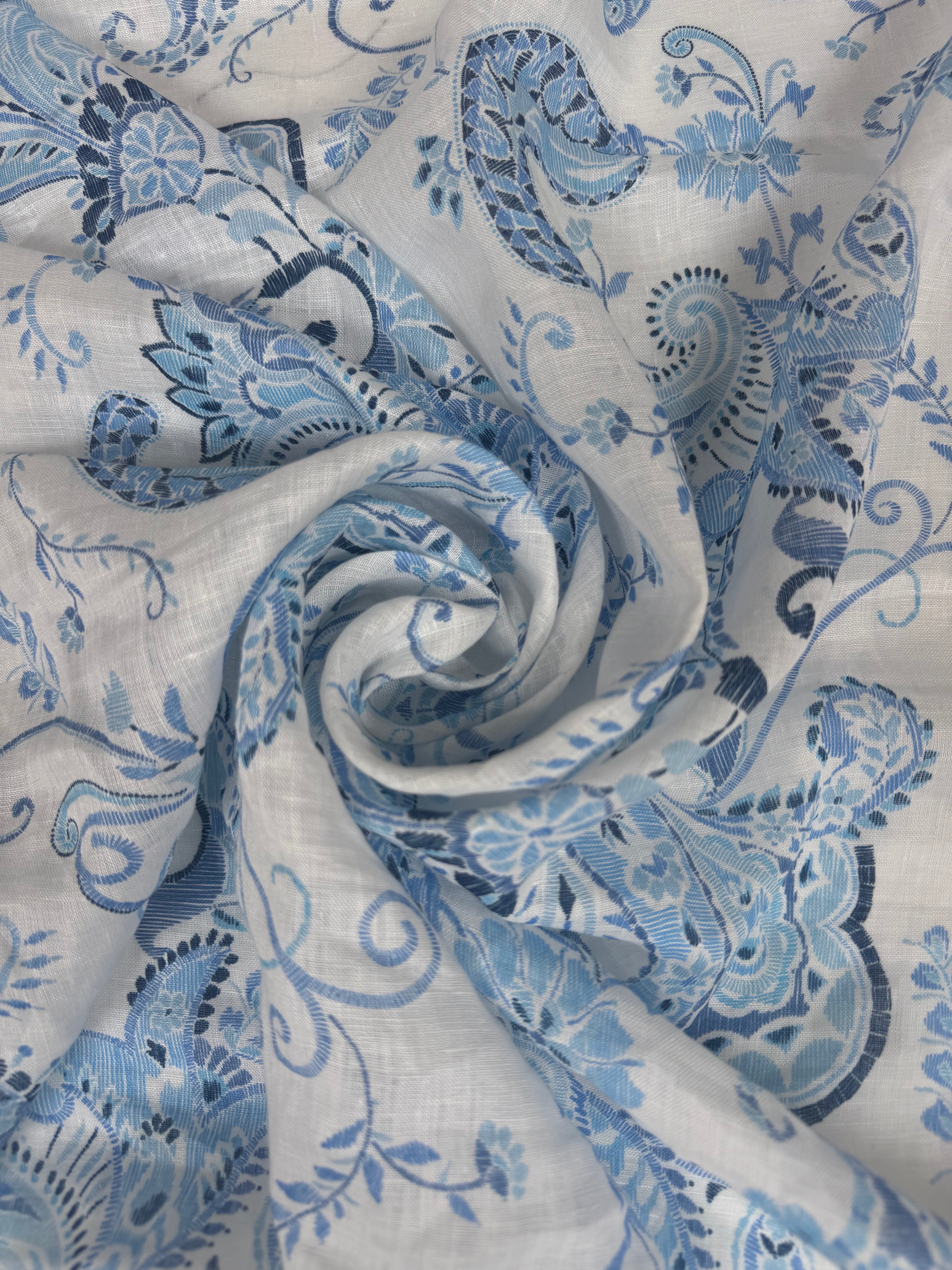 SS2026 Linnen Paisley denim colors