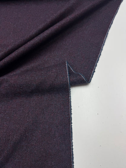 Wol  pantalon dikte gemêleerd paars blauw