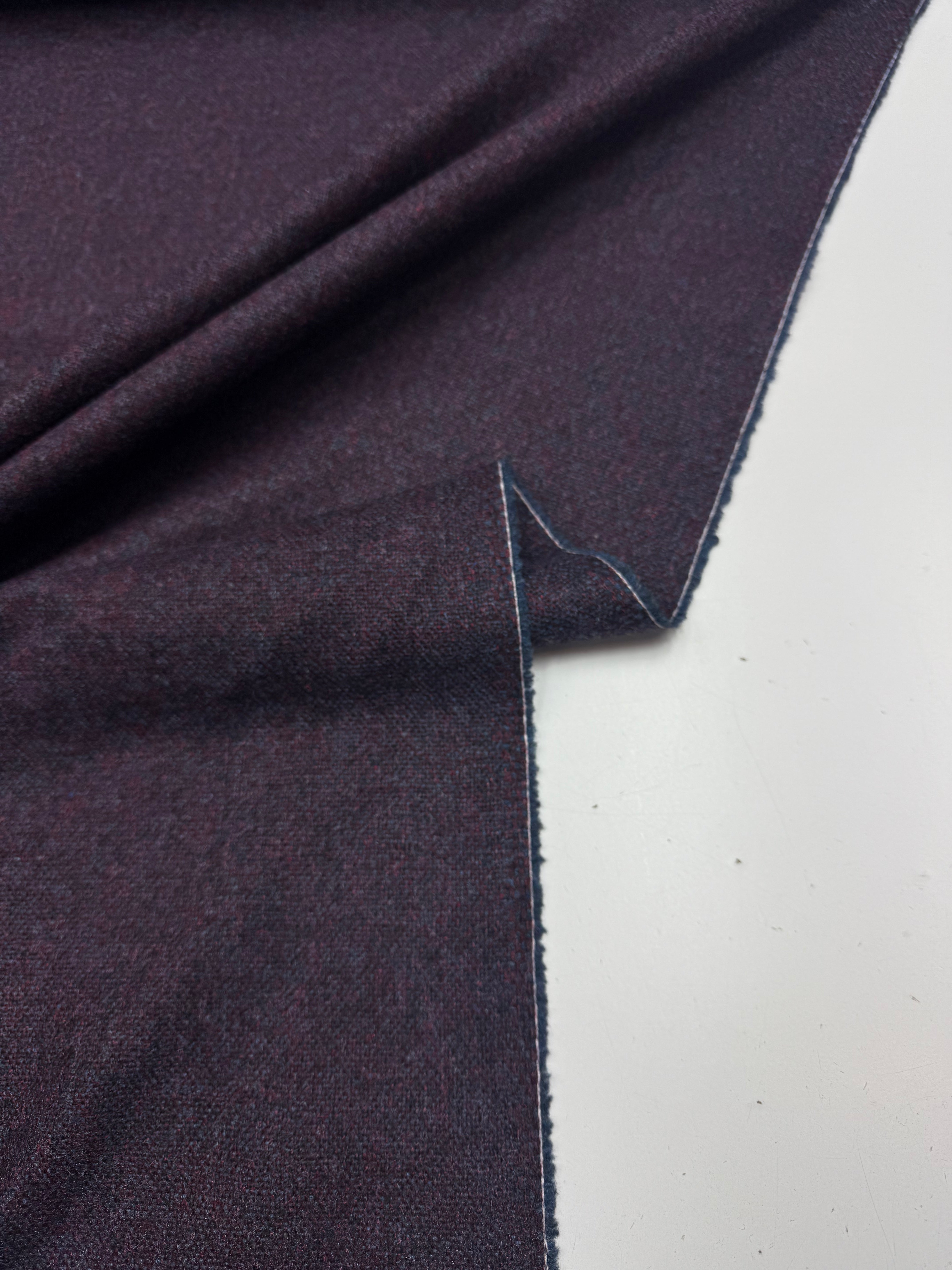 Wool trousers, thick, mottled purple-blue