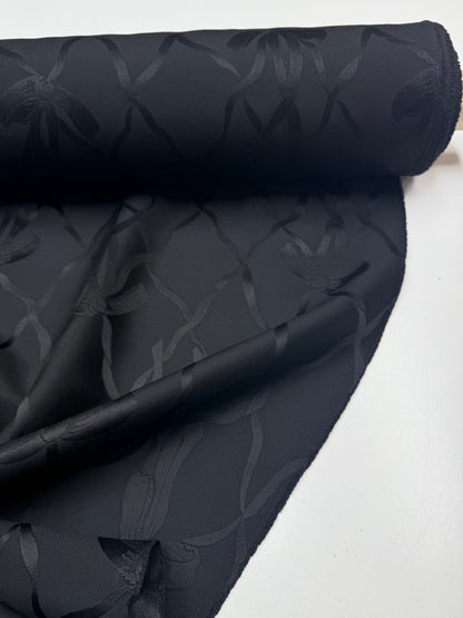 Wol jacquard strikken zwart