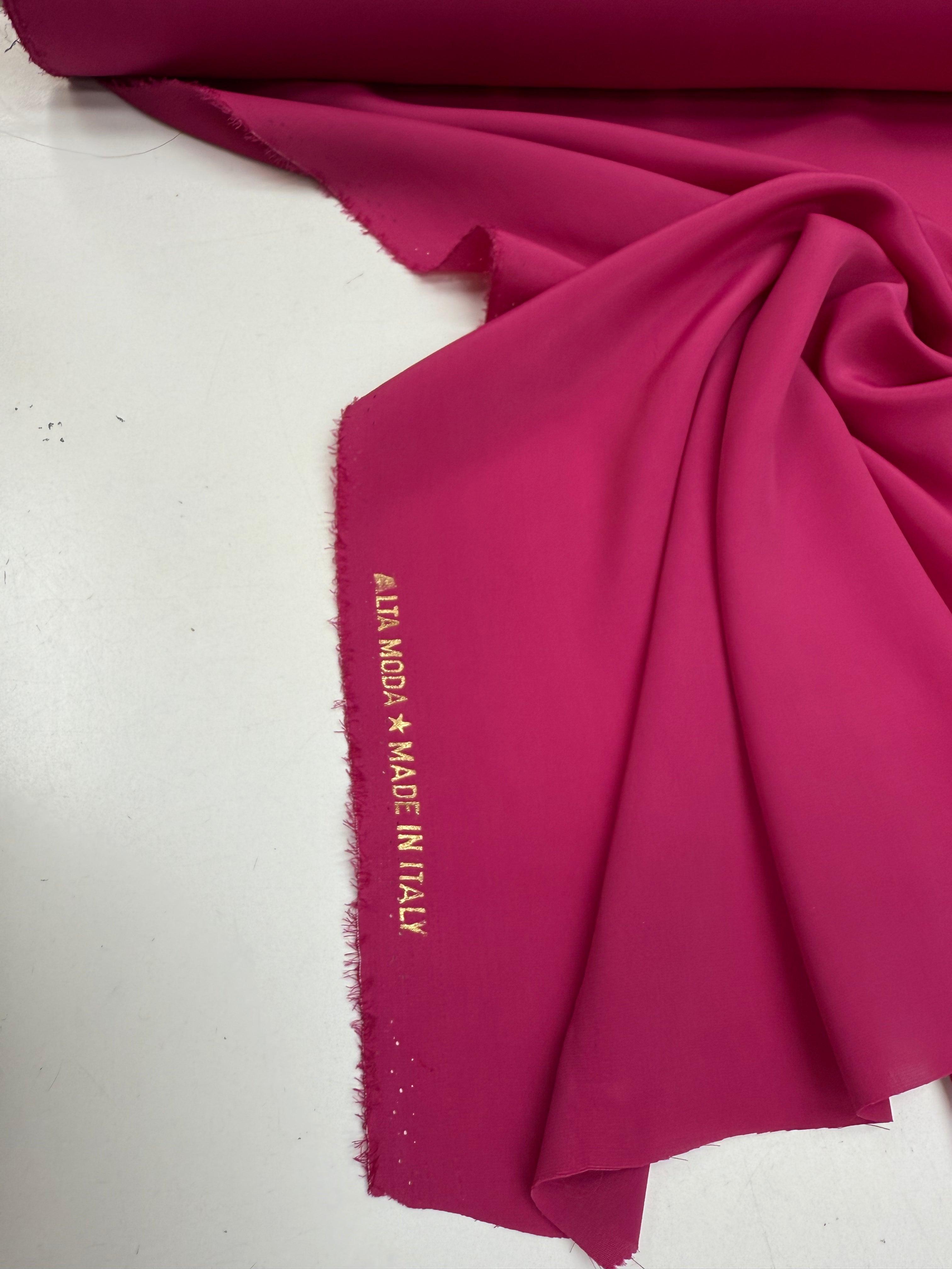 Crepe acetate silk cyclamen