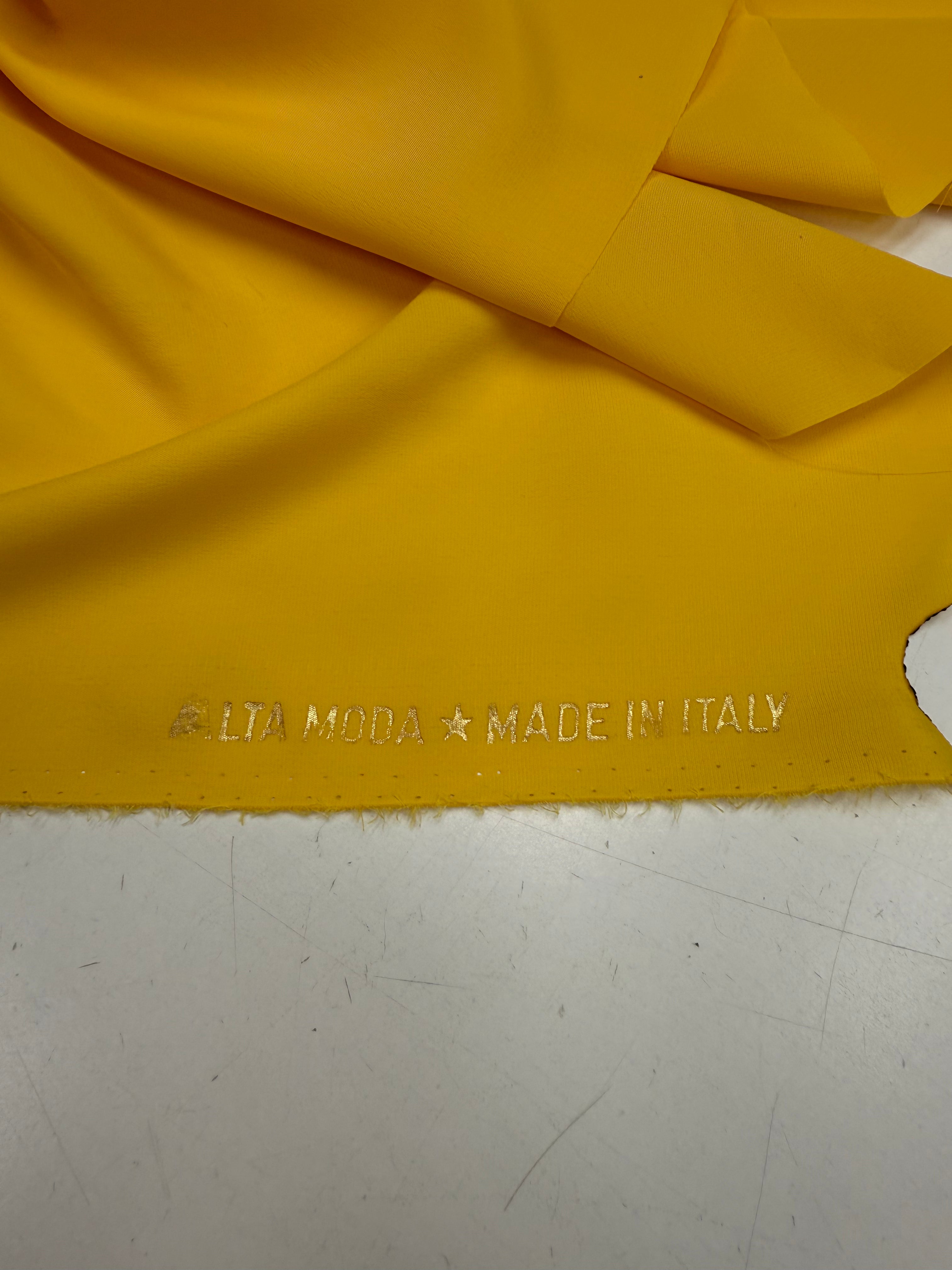 Crepe acetate silk yellow