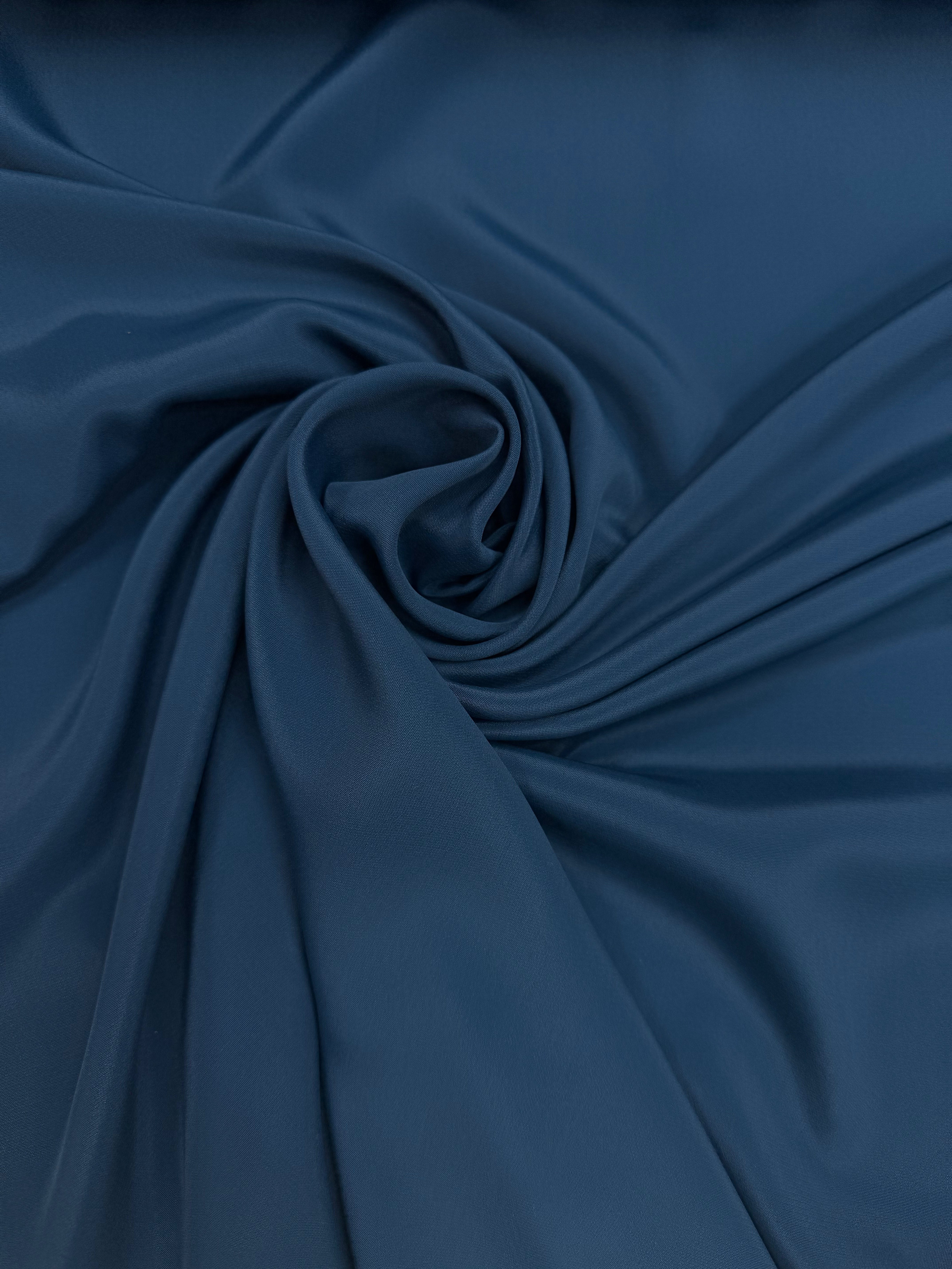 Crepe accetaat zijden space blue