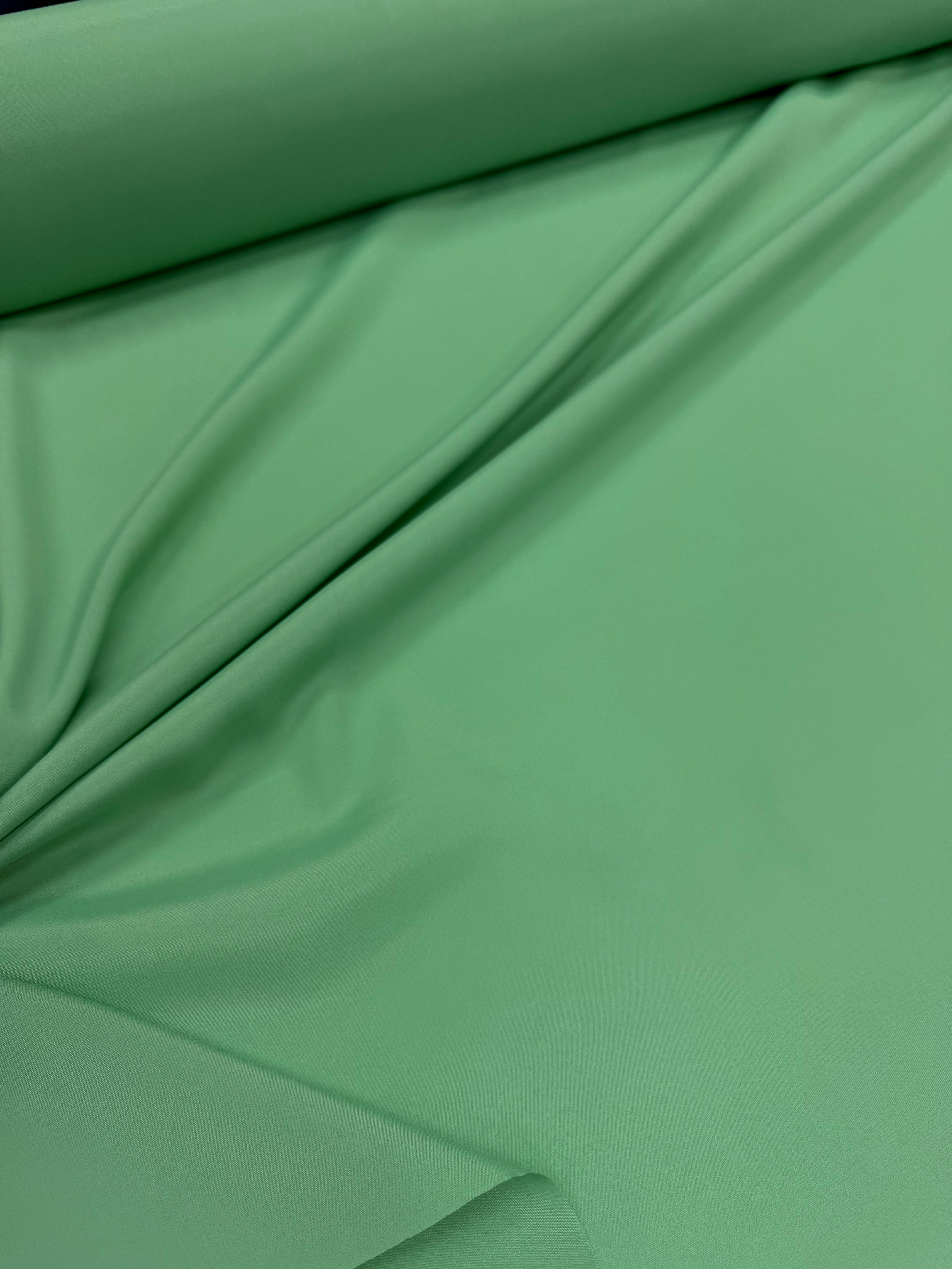 Crepe acetate silk soft green