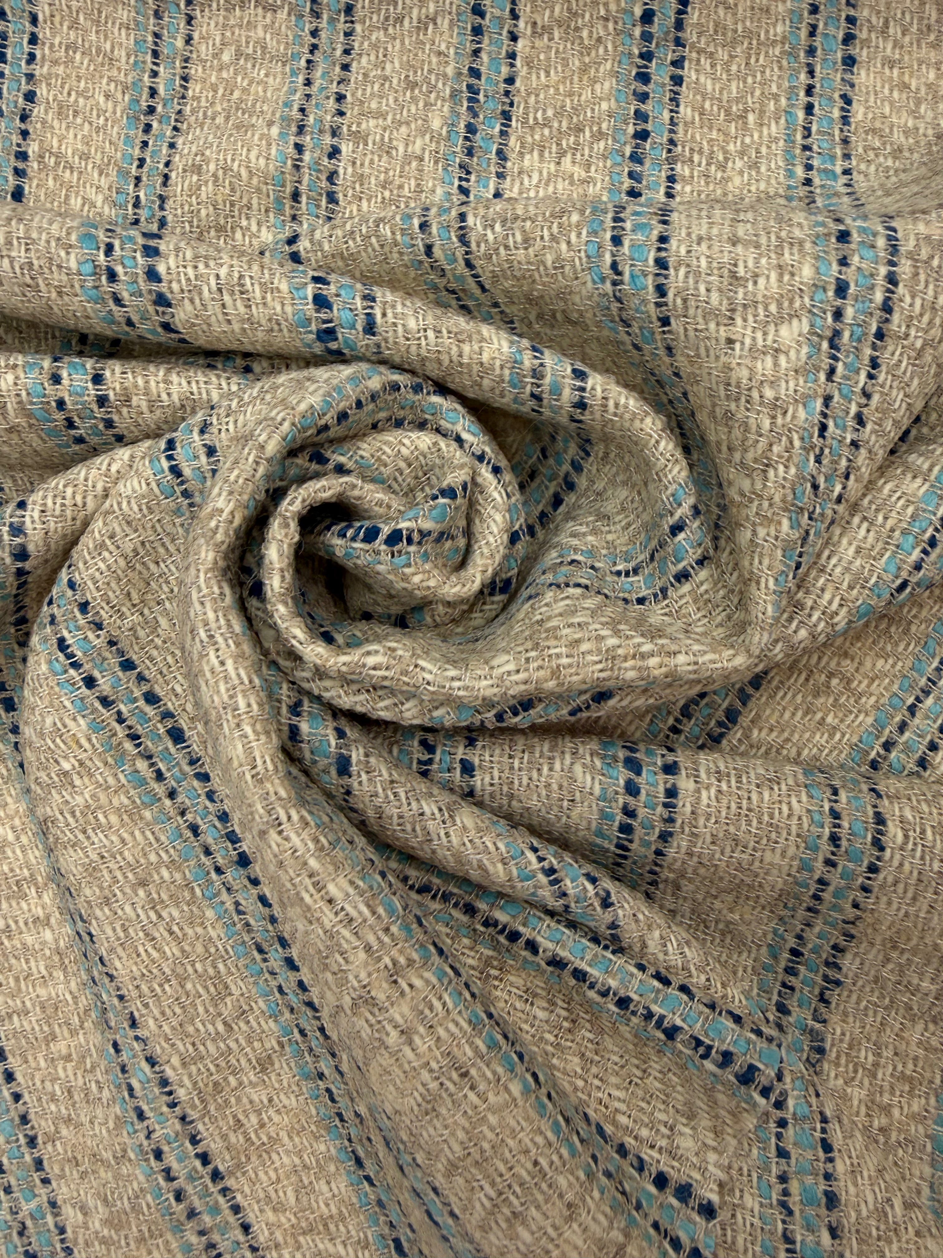 Wool special stripe blue.