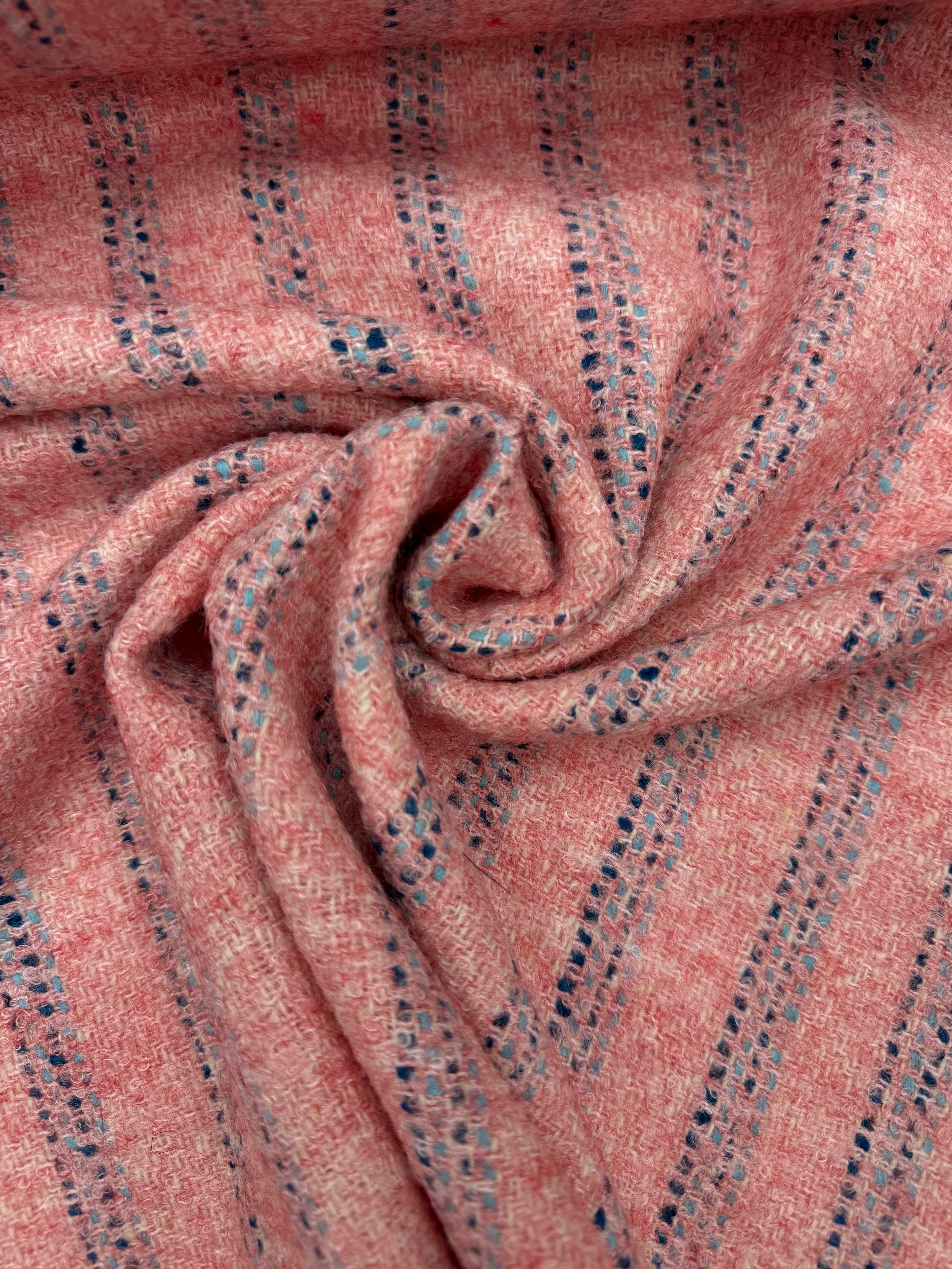 Wool special stripe pink