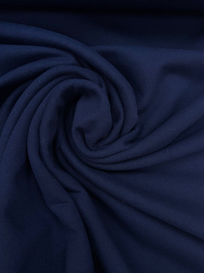 French Terry bio katoen donker blauw.