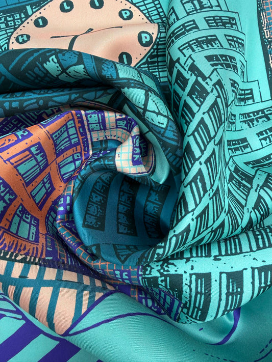SS2026 zijden twill 040 design fabrics paneel om zelf sjaal te maken
