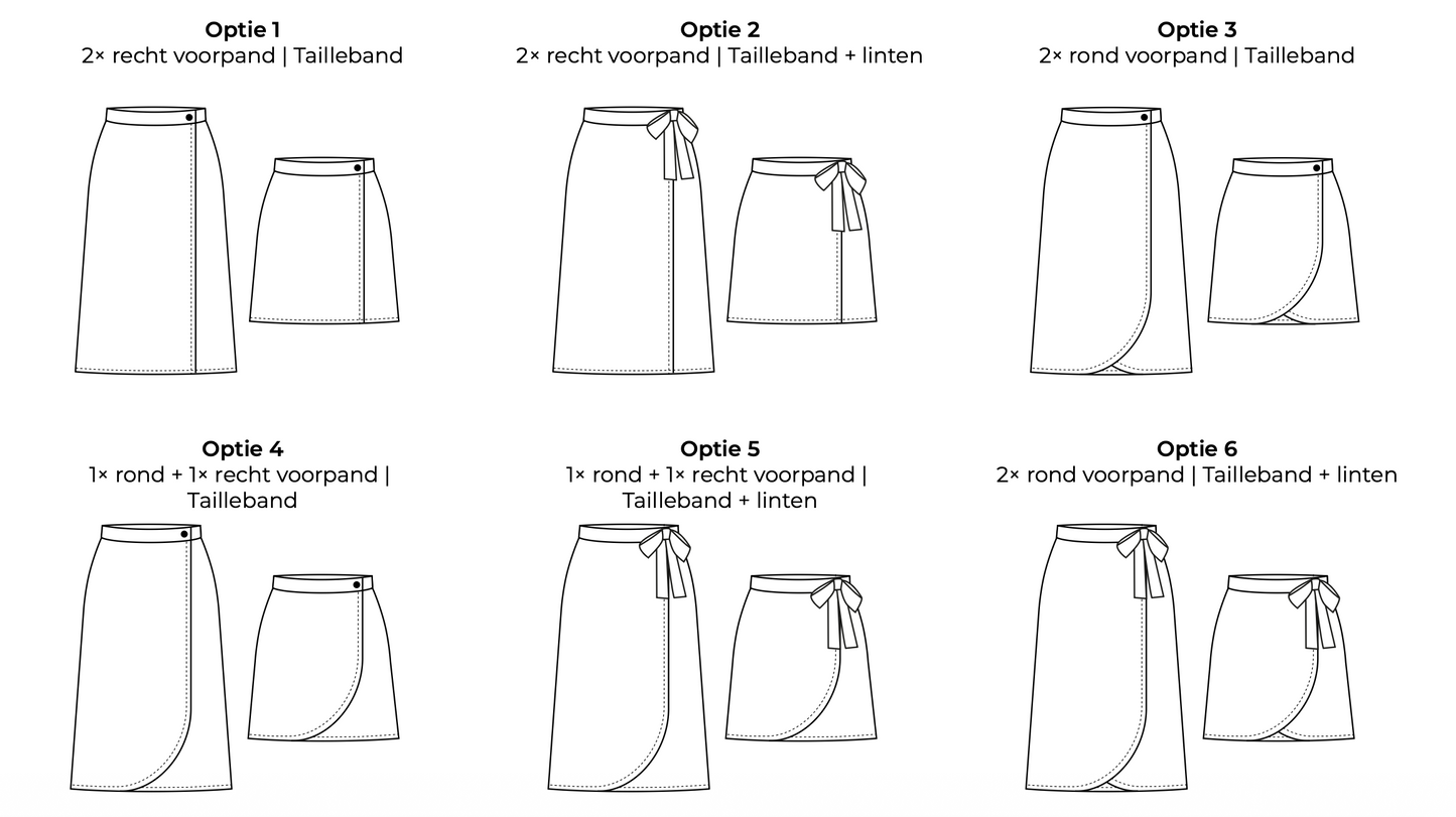 Patroon The Core Skirt / Wikkelrok
