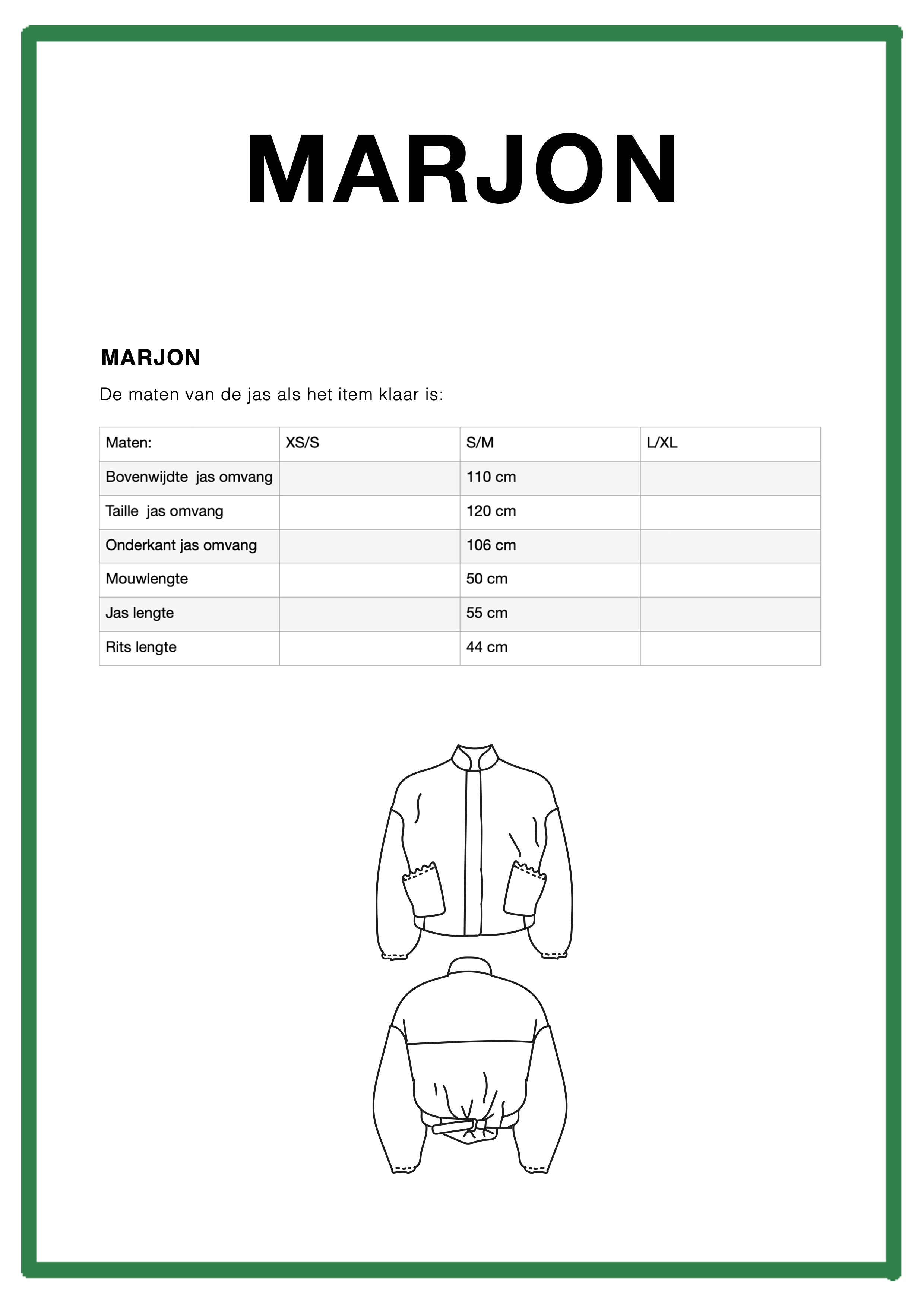 Pattern Marjon printed version