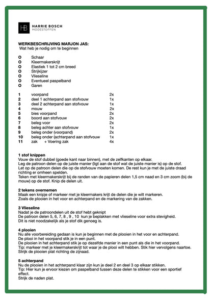 Patroon Marjon geprinte versie