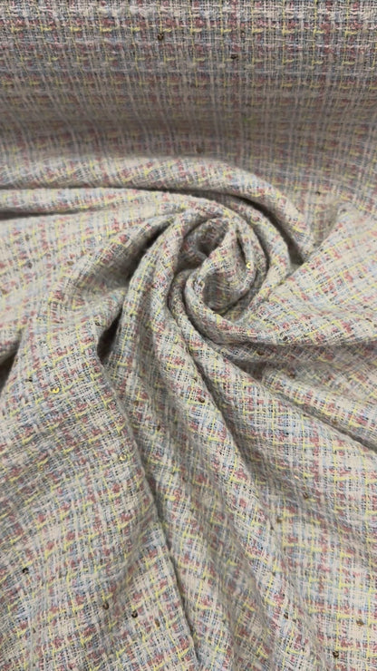Boucle summer cotton blend pastel