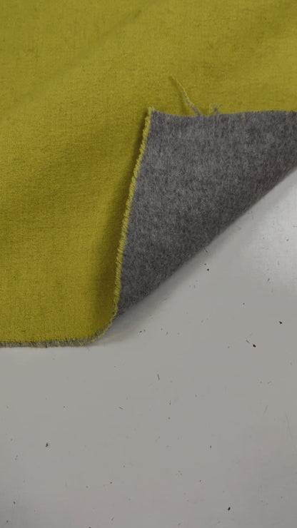 Splitable double face wool cashmere wool yellow/ grey melee