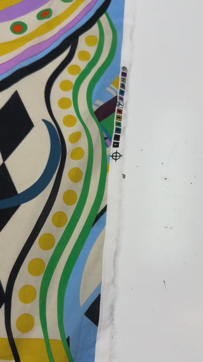 Batist Cotton met grote grafische print
