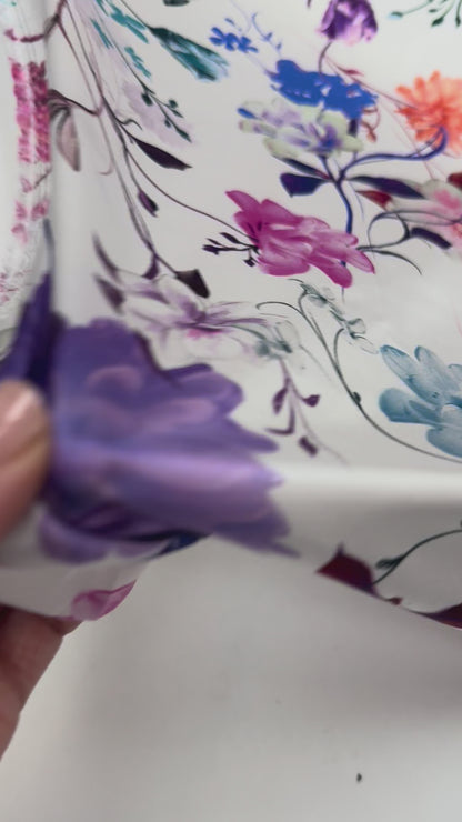 Viscose satijn binding klassieke bloem