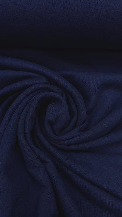 French Terry bio katoen donker blauw.