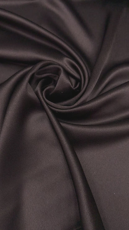 Crepe satin Cady chocolate brown