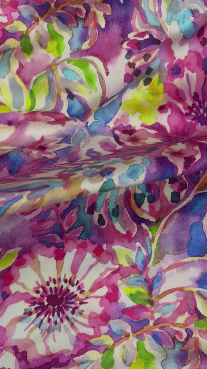 Zijden jersey ss2026 floral water print