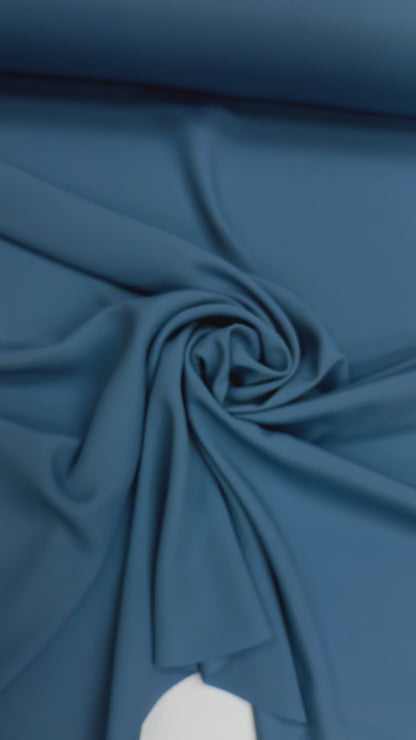 Crepe accetaat zijden midden blauw